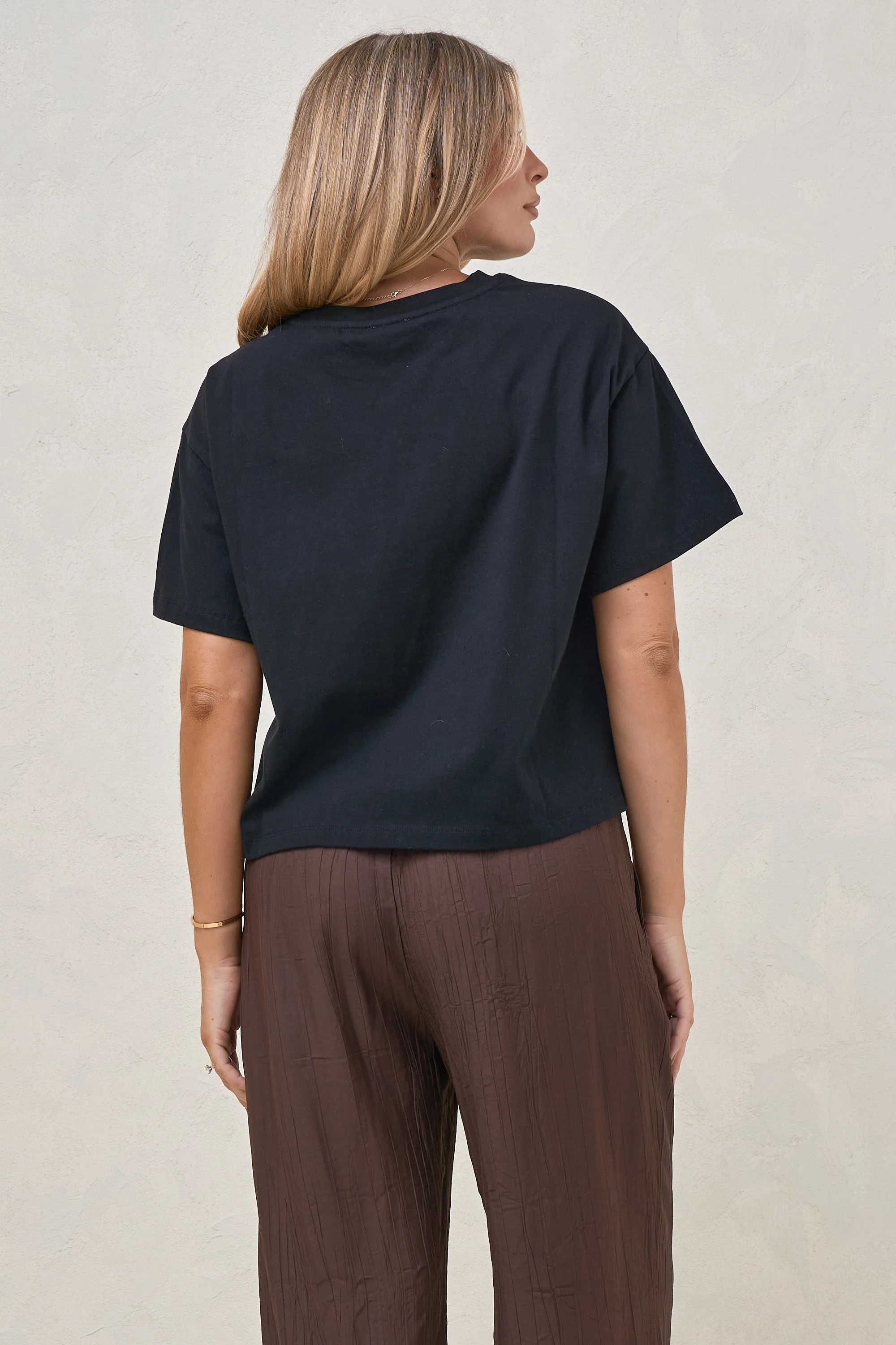 Basic Instincts Crop Tee - Black - Image 3