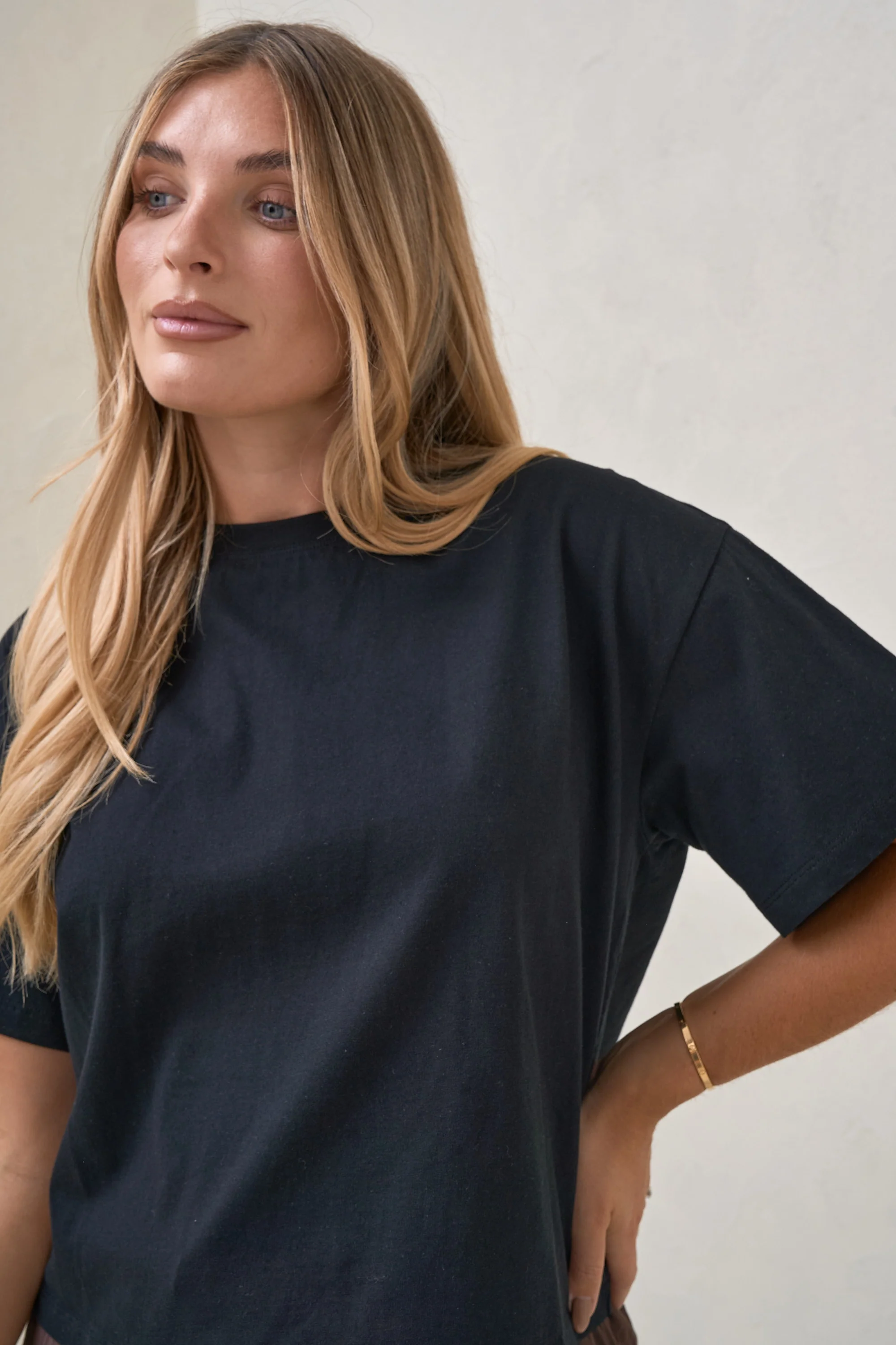 Basic Instincts Crop Tee - Black - Image 4