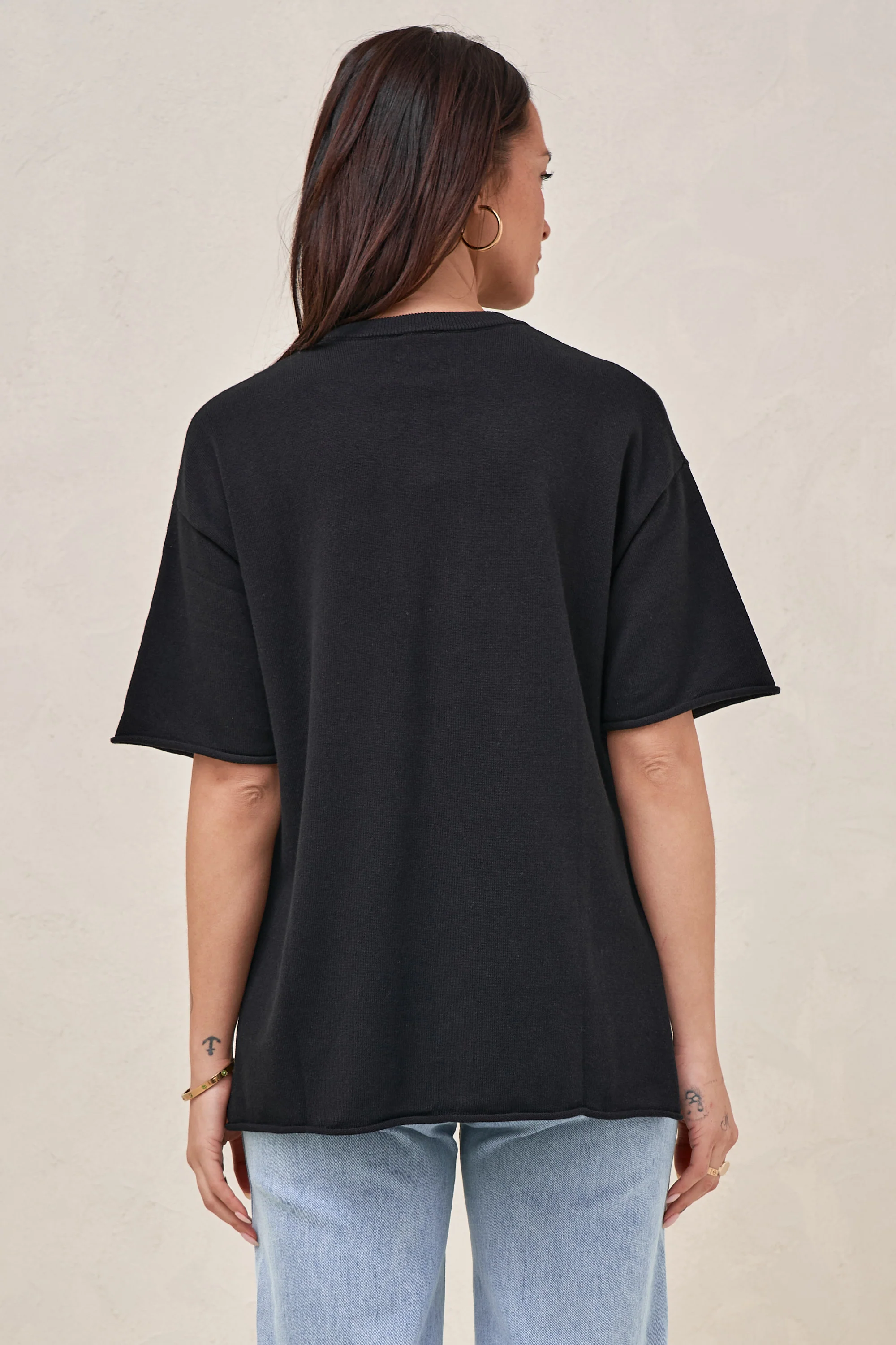 Cloud Nine Knit Tee - Black - Image 4