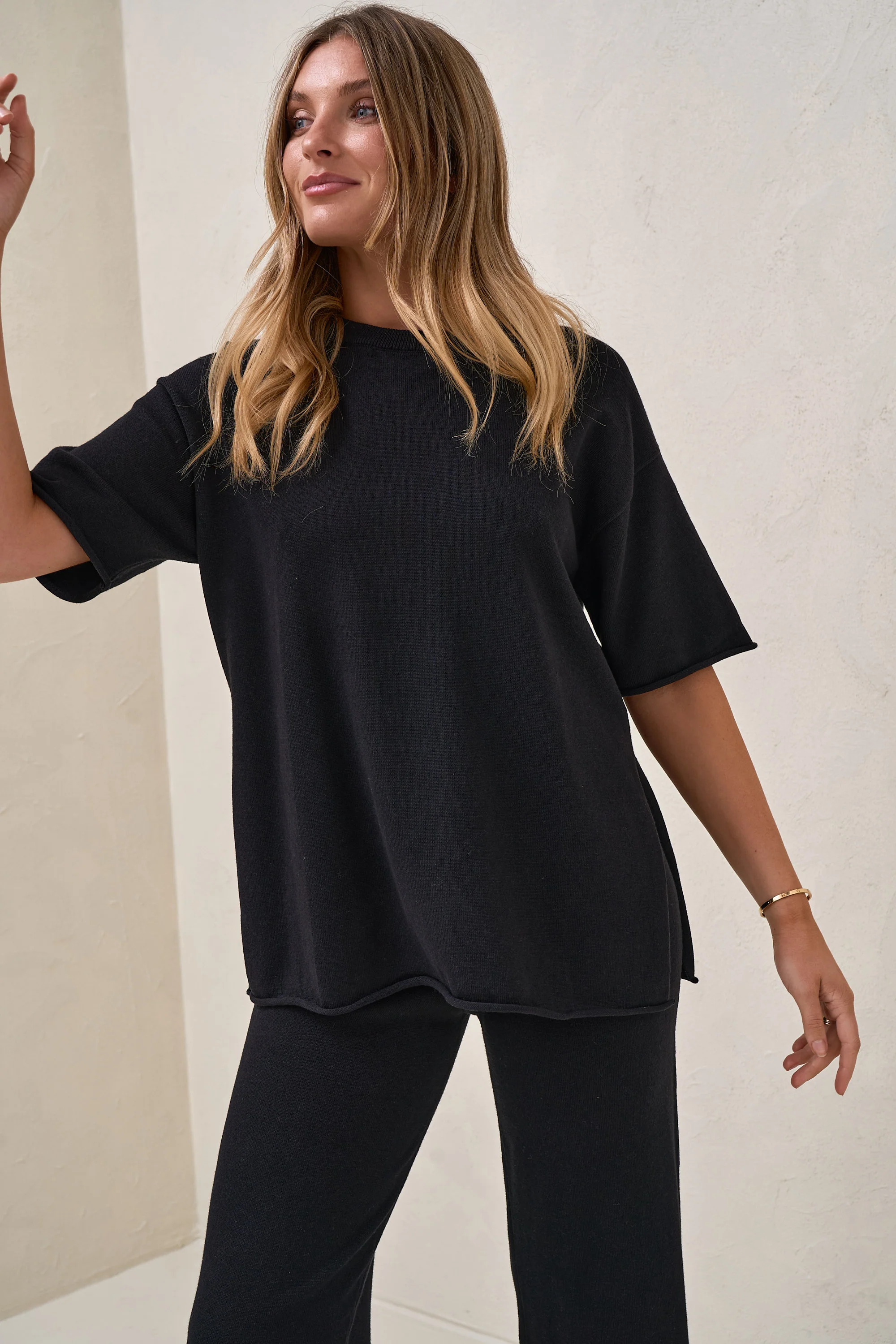 Cloud Nine Knit Tee - Black - Image 6