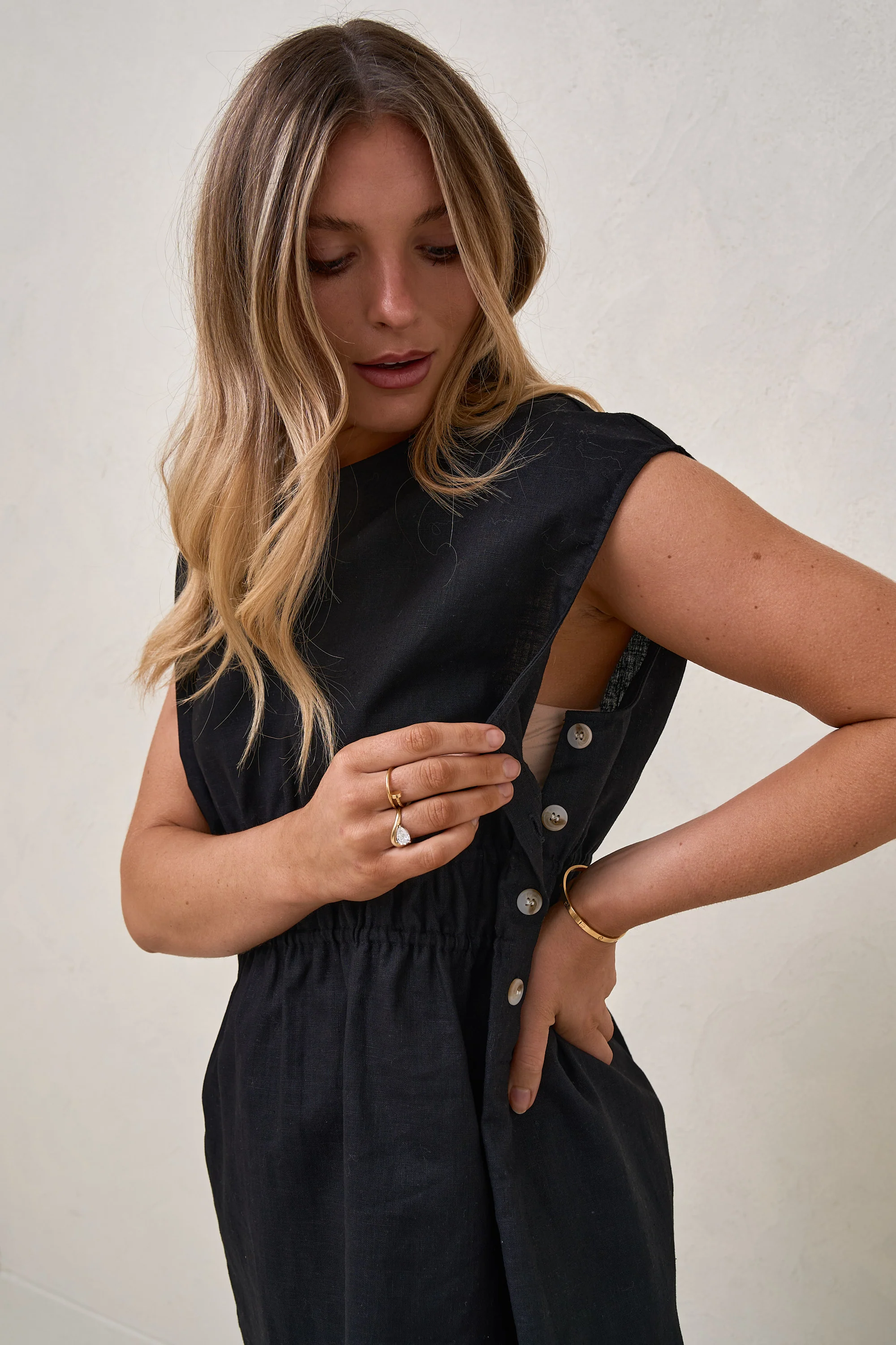 Timeless Button-Side Top - Black - Image 10