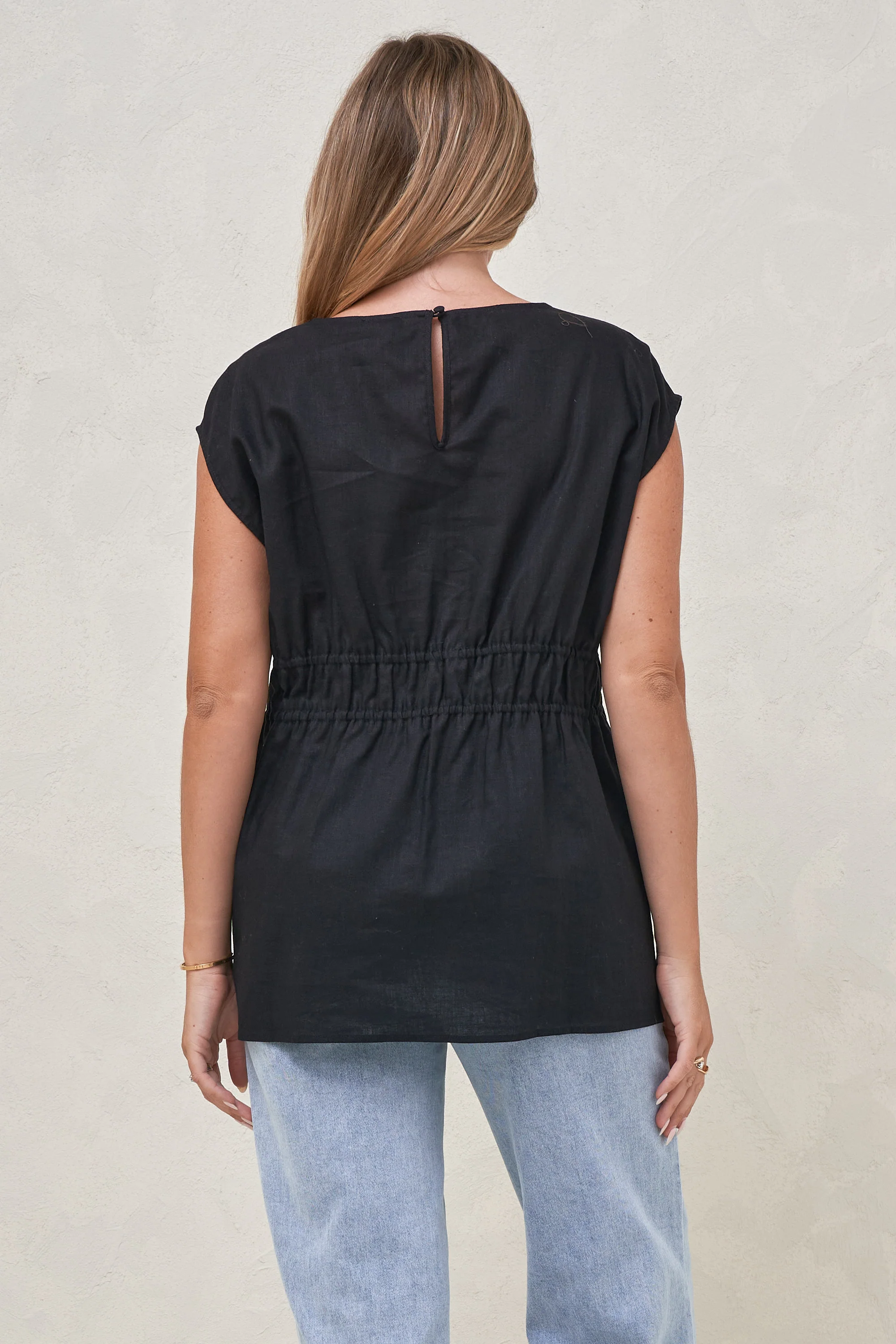 Timeless Button-Side Top - Black - Image 3