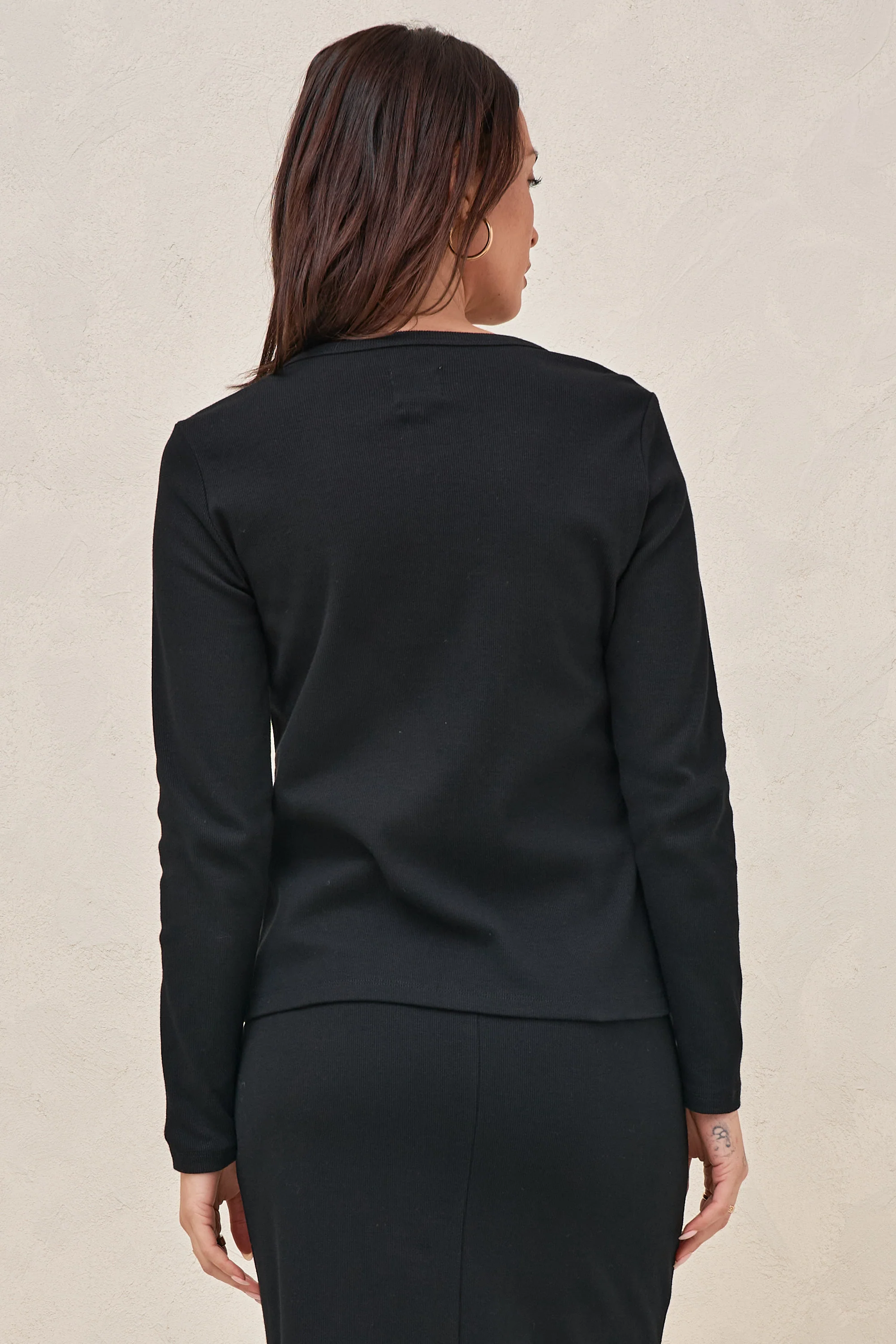 Storyline Long Sleeve Top - Black - Image 3