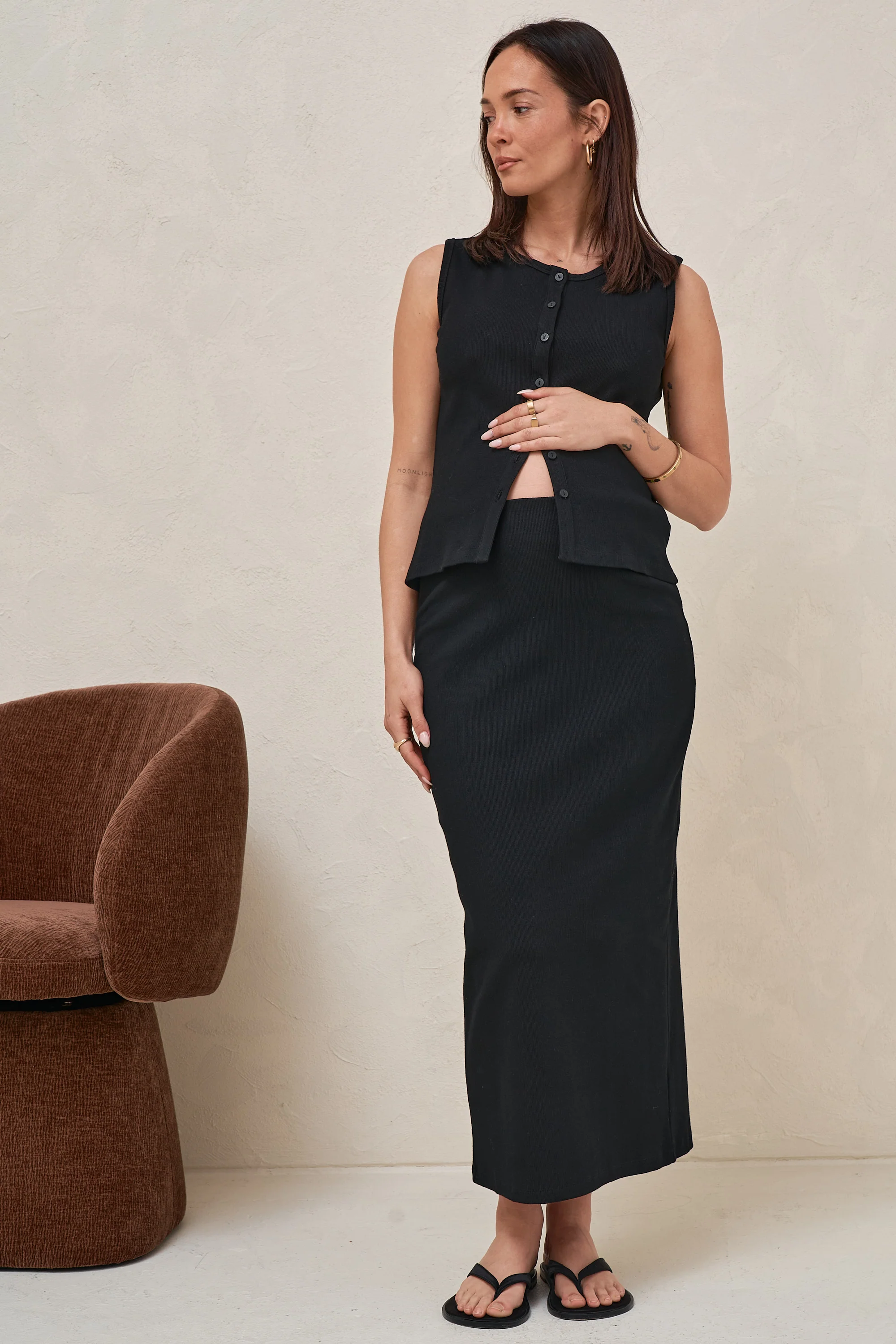Storyline Midi Skirt - Black - Image 5