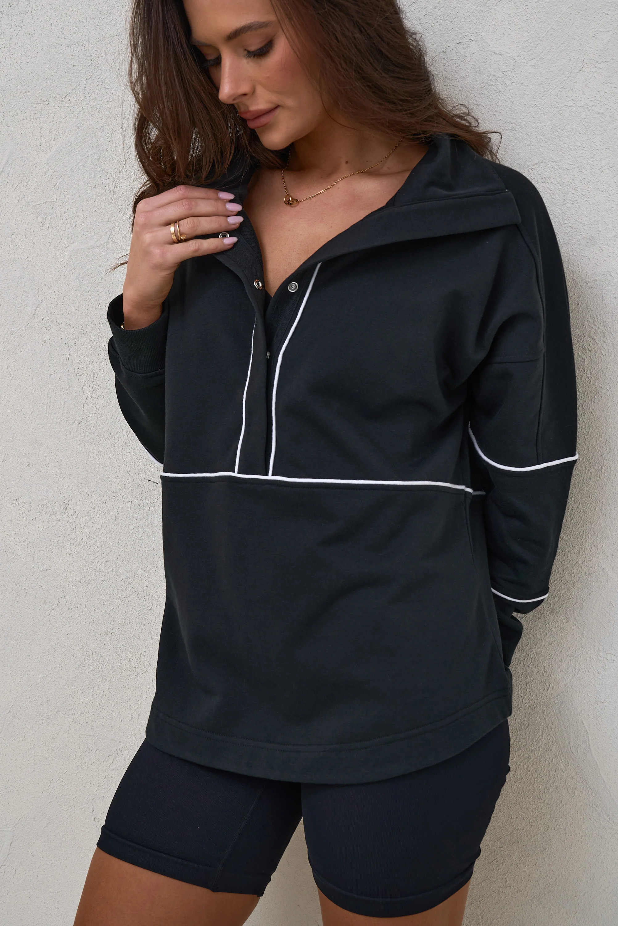 Over And Out Nursing Sweat - Blk/Wht - Image 10