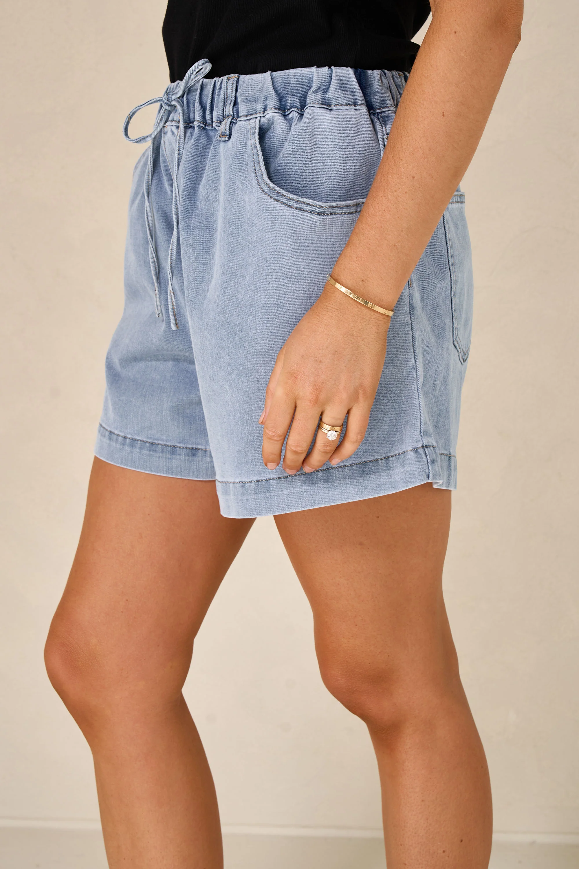 Frequent High Waist Short -Light Blue - Image 8