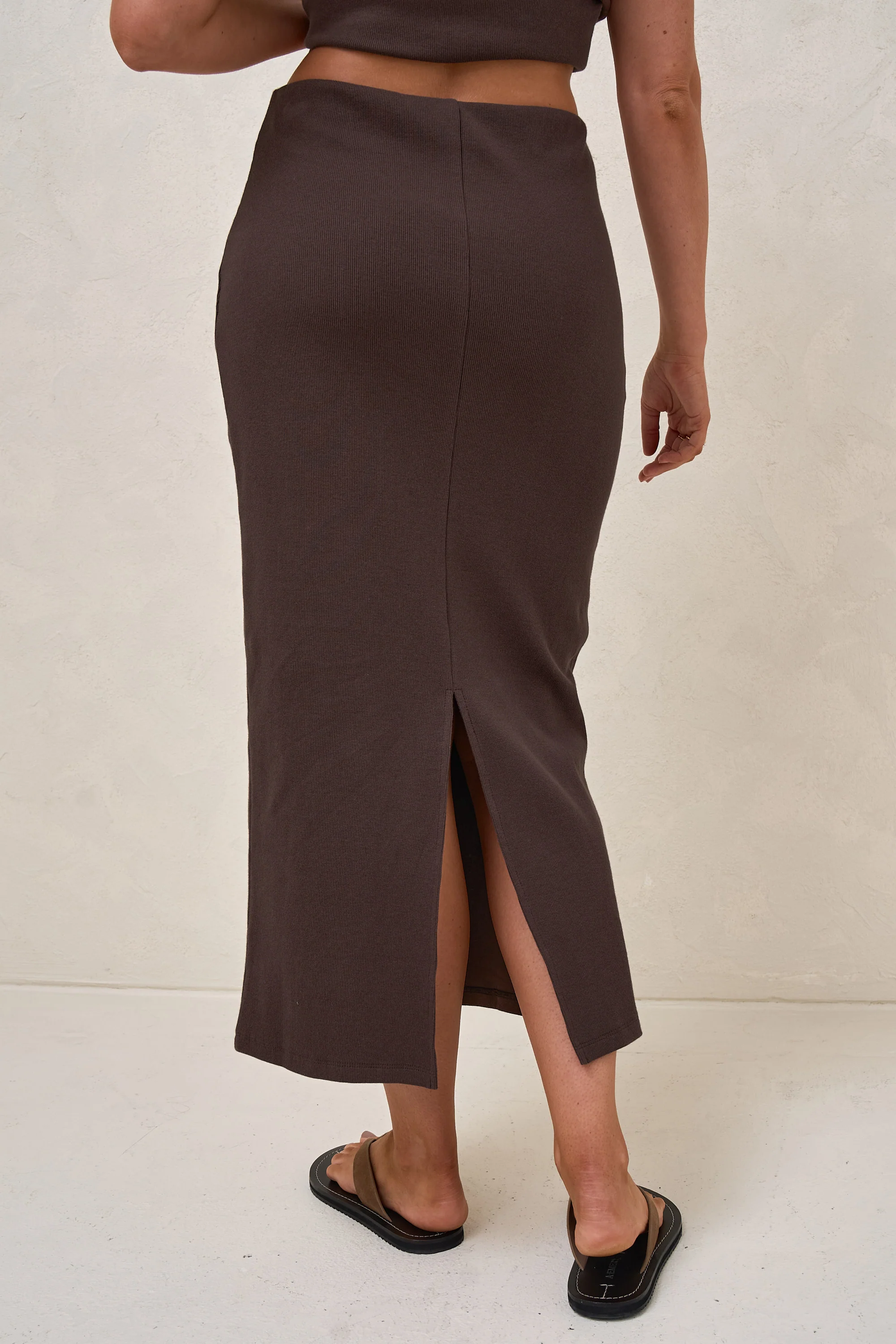 Storyline Midi Skirt - Chocolate - Image 9