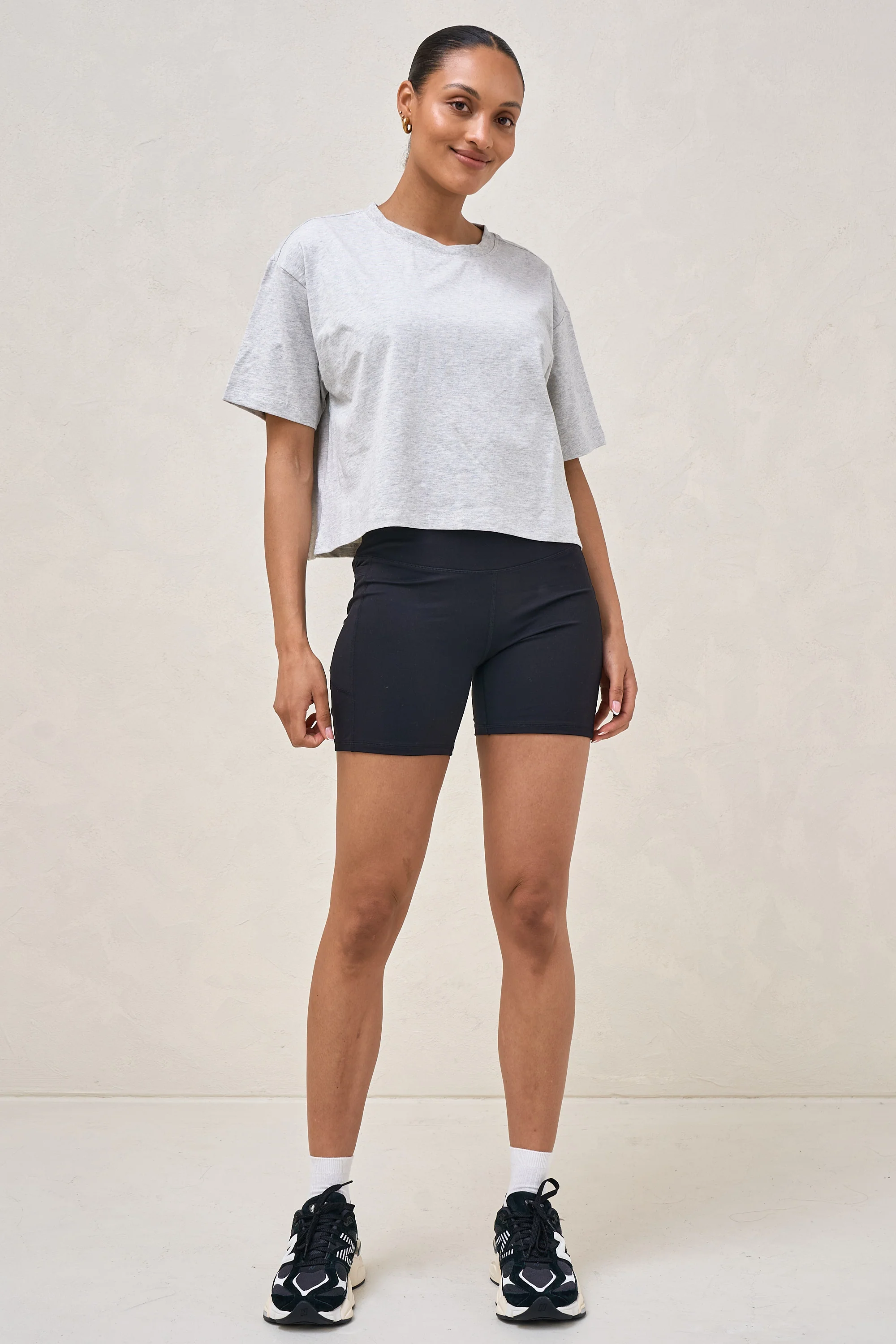 Basic Instincts Crop Tee - Grey Marle - Image 10