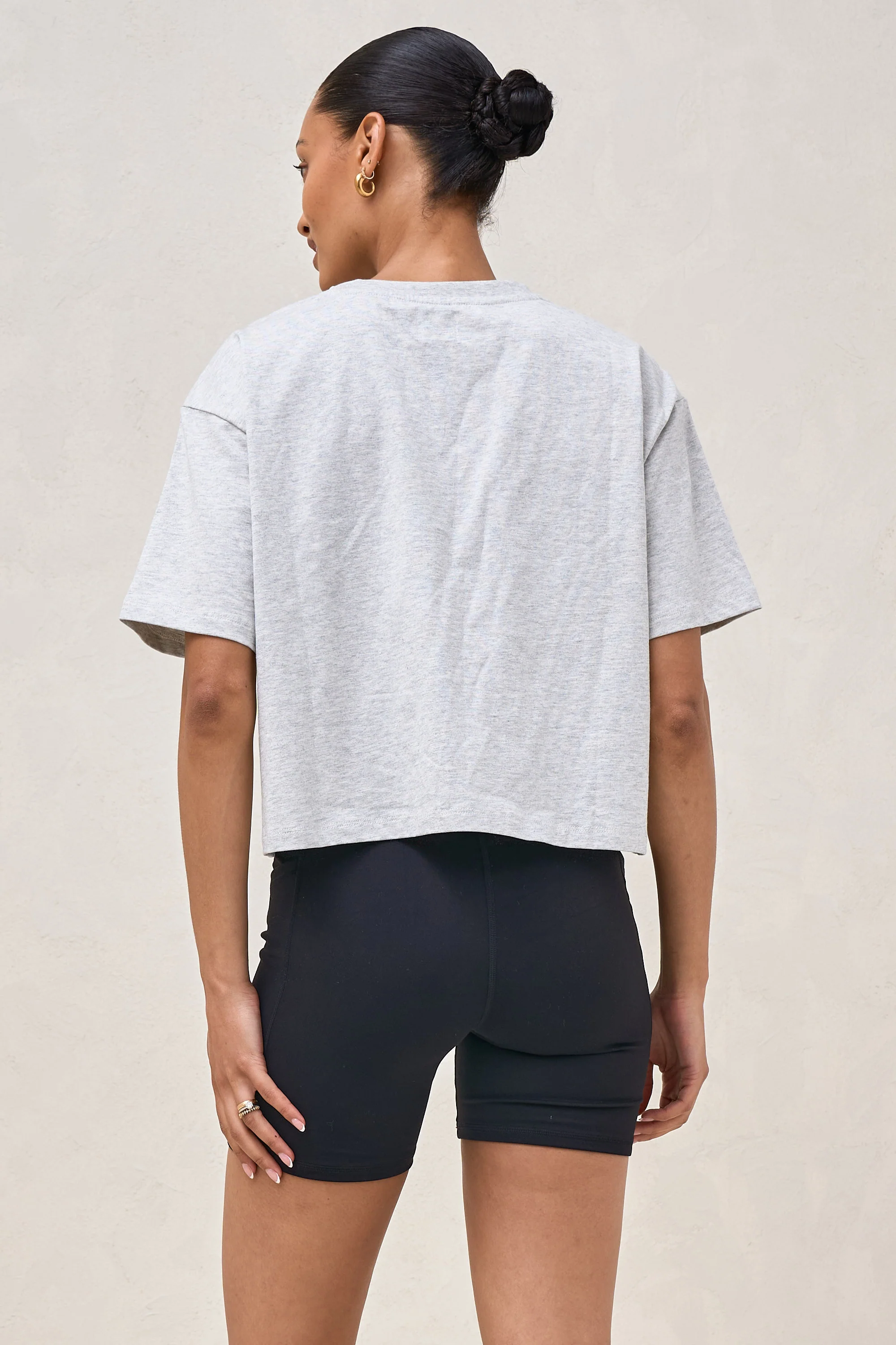 Basic Instincts Crop Tee - Grey Marle - Image 8