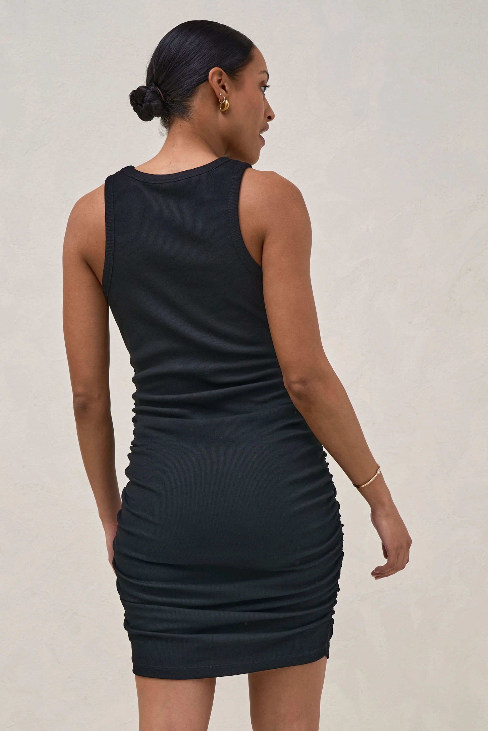 Real Love Rouched Dress - Black - Image 3