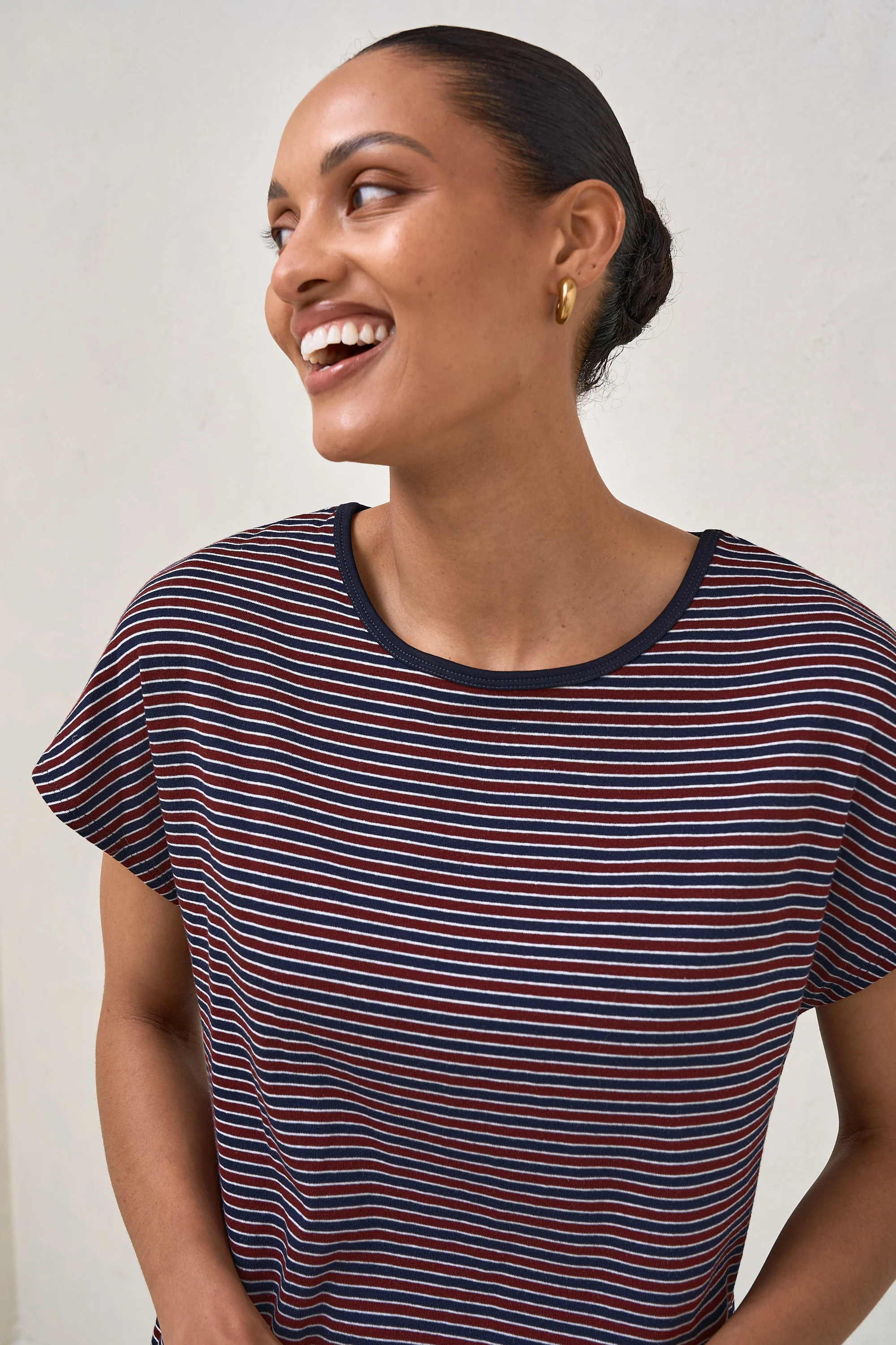 Minimalist Stretch Jersey Tee - Stripe - Image 10