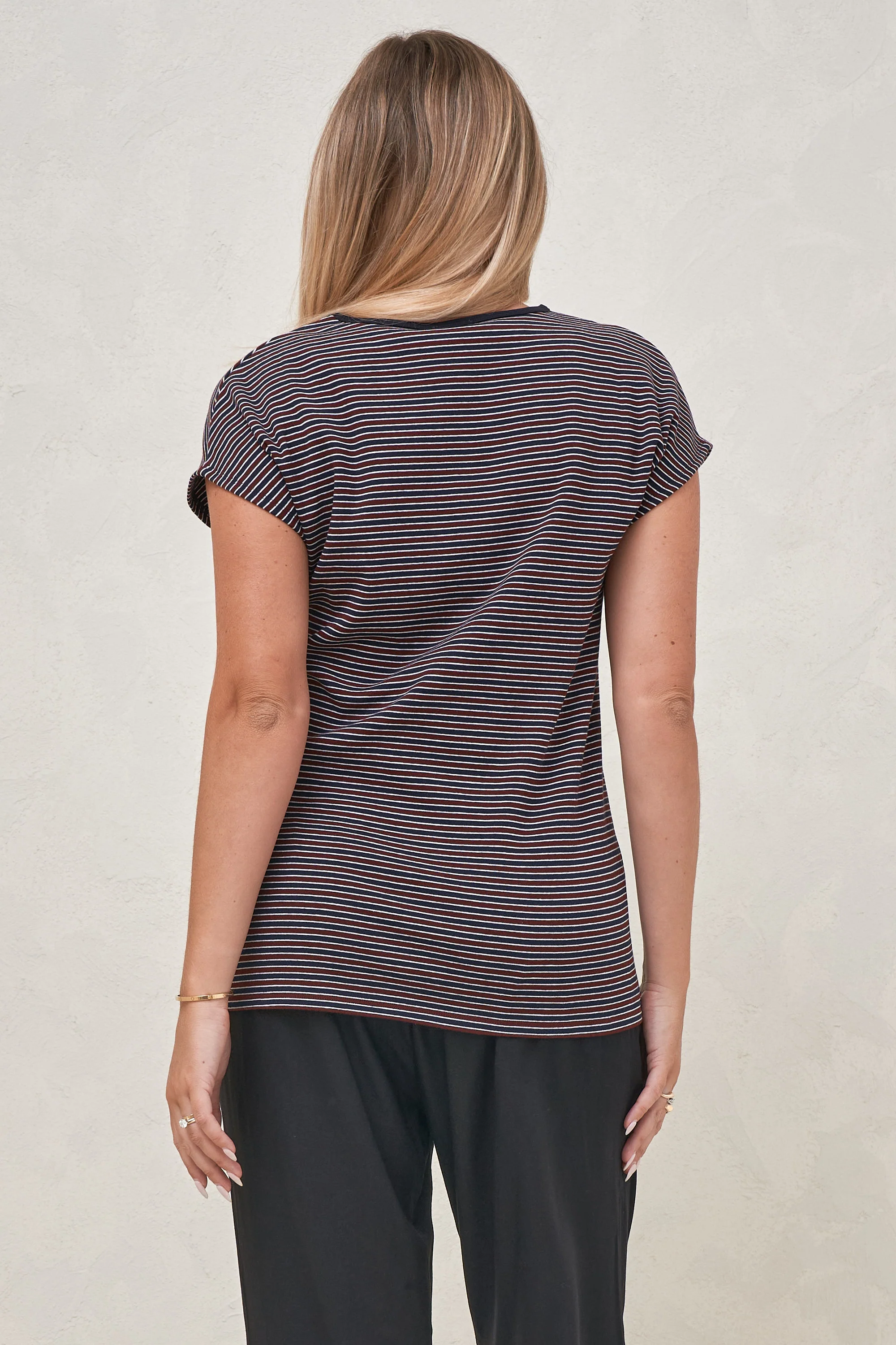 Minimalist Stretch Jersey Tee - Stripe - Image 3