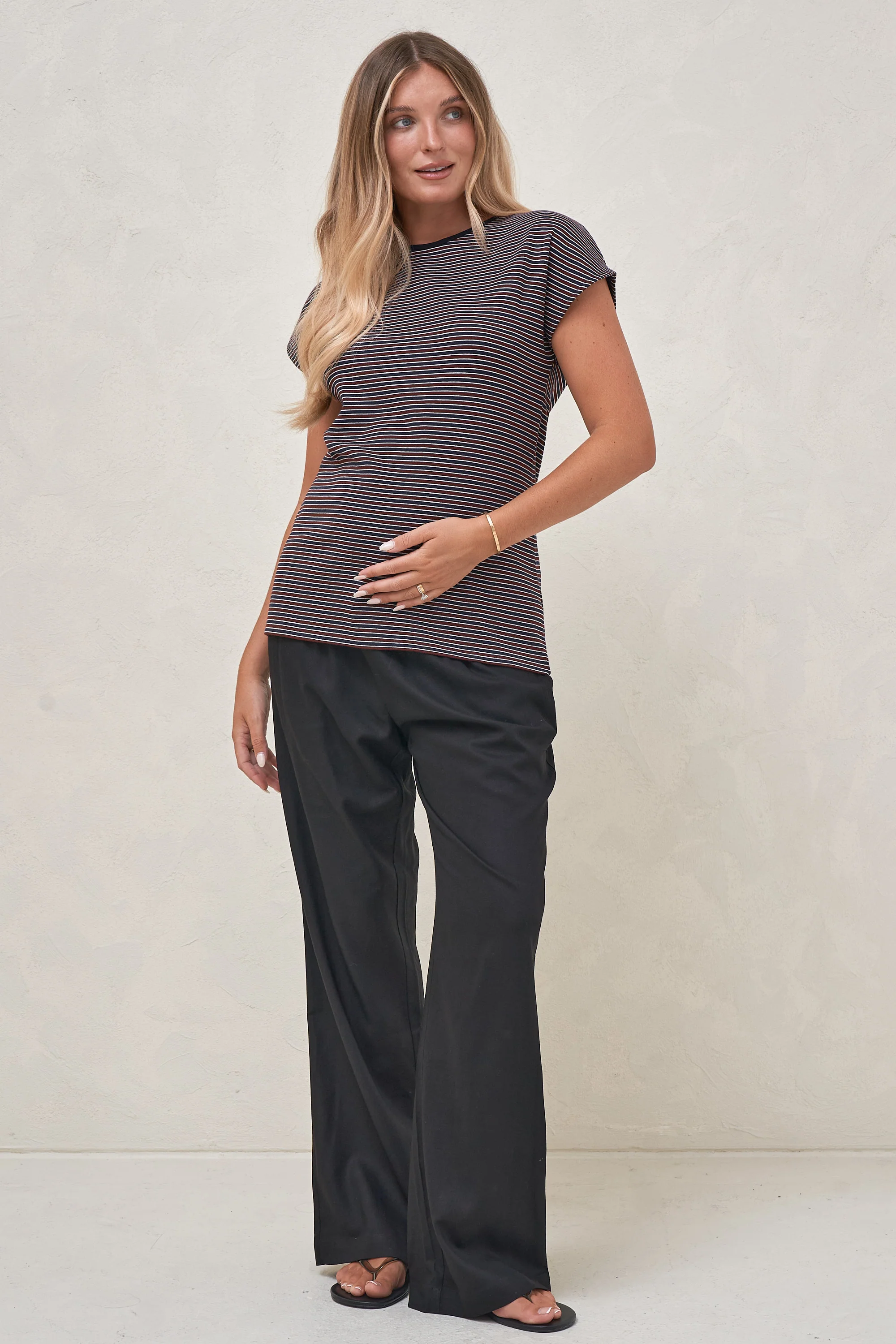 Minimalist Stretch Jersey Tee - Stripe - Image 5