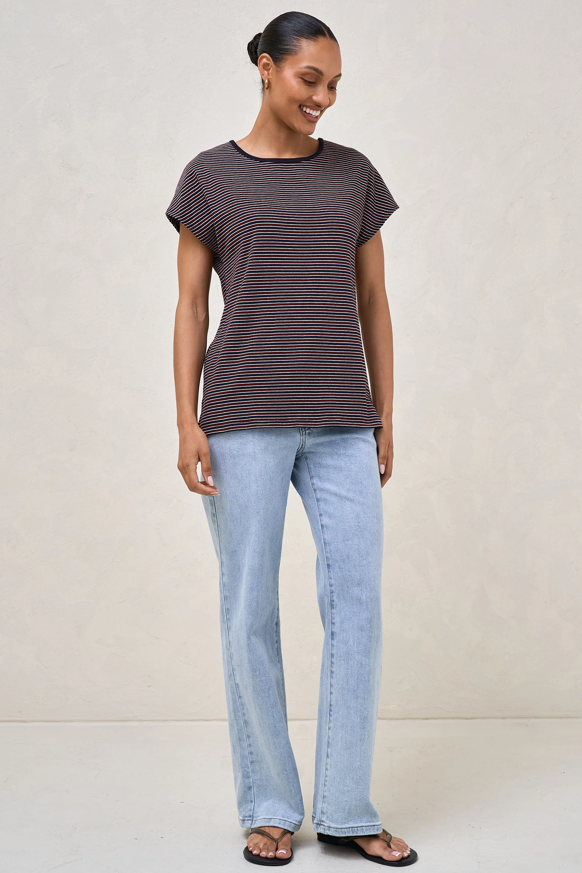 Minimalist Stretch Jersey Tee - Stripe - Image 7