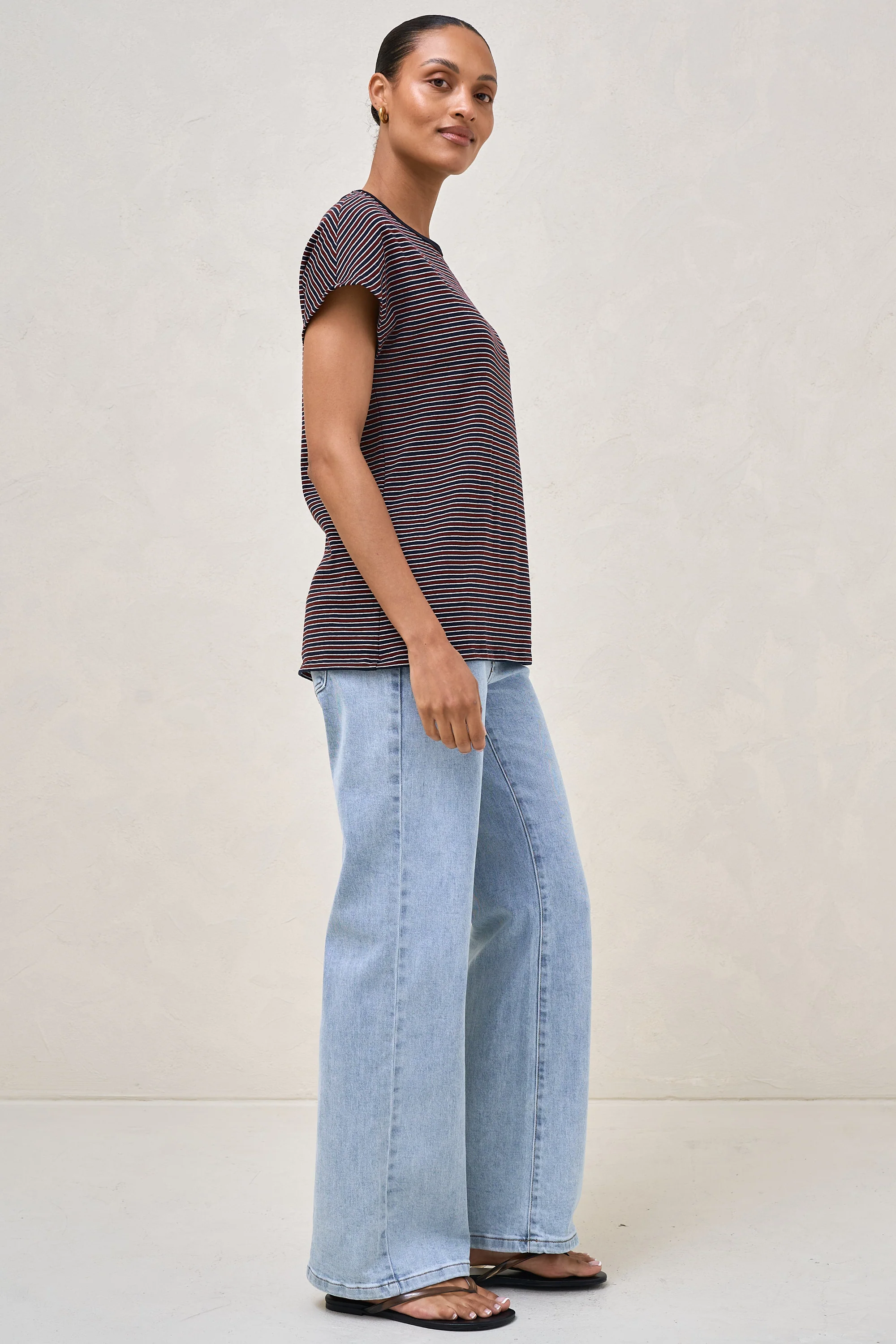 Minimalist Stretch Jersey Tee - Stripe - Image 8