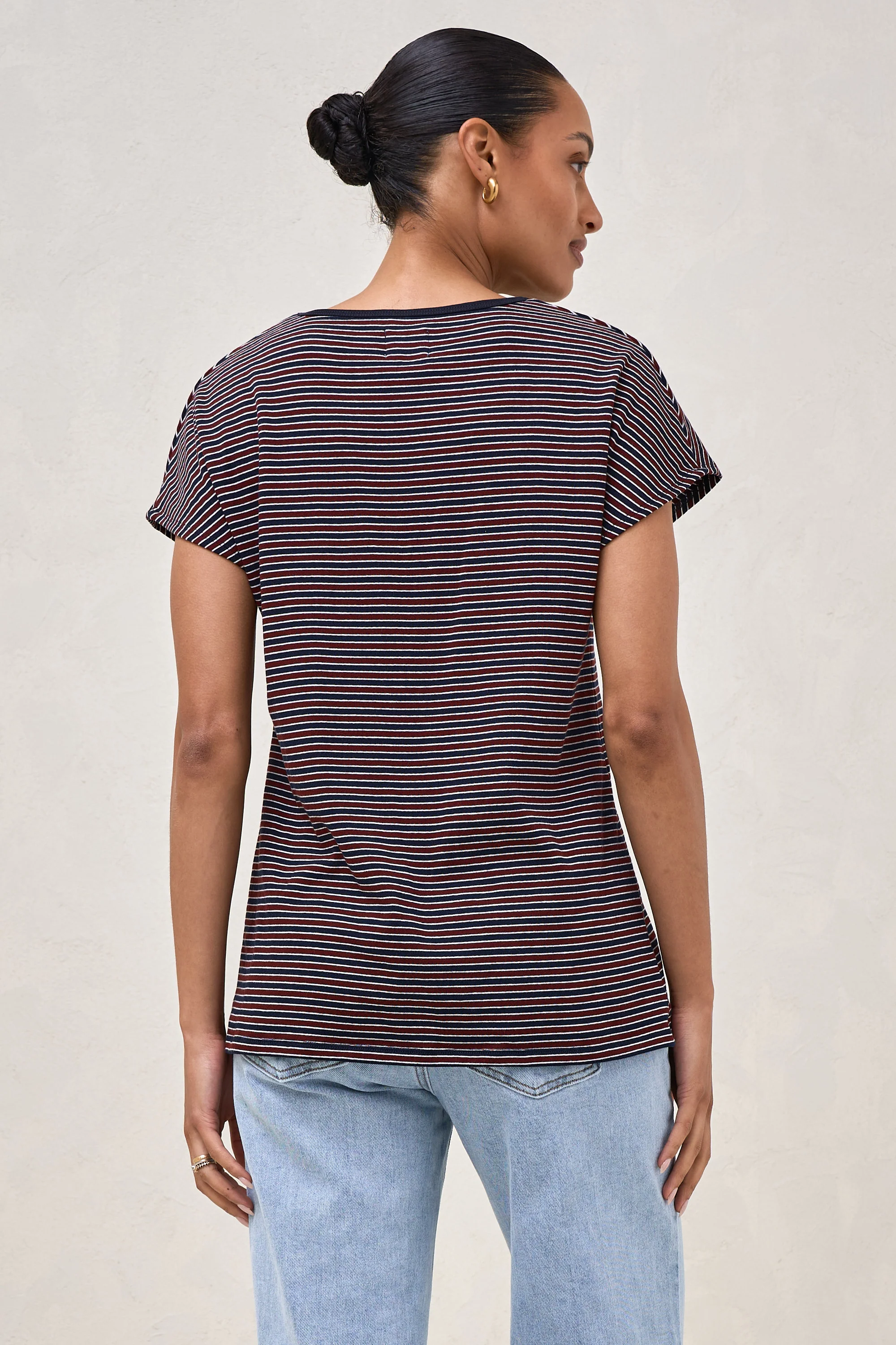 Minimalist Stretch Jersey Tee - Stripe - Image 9