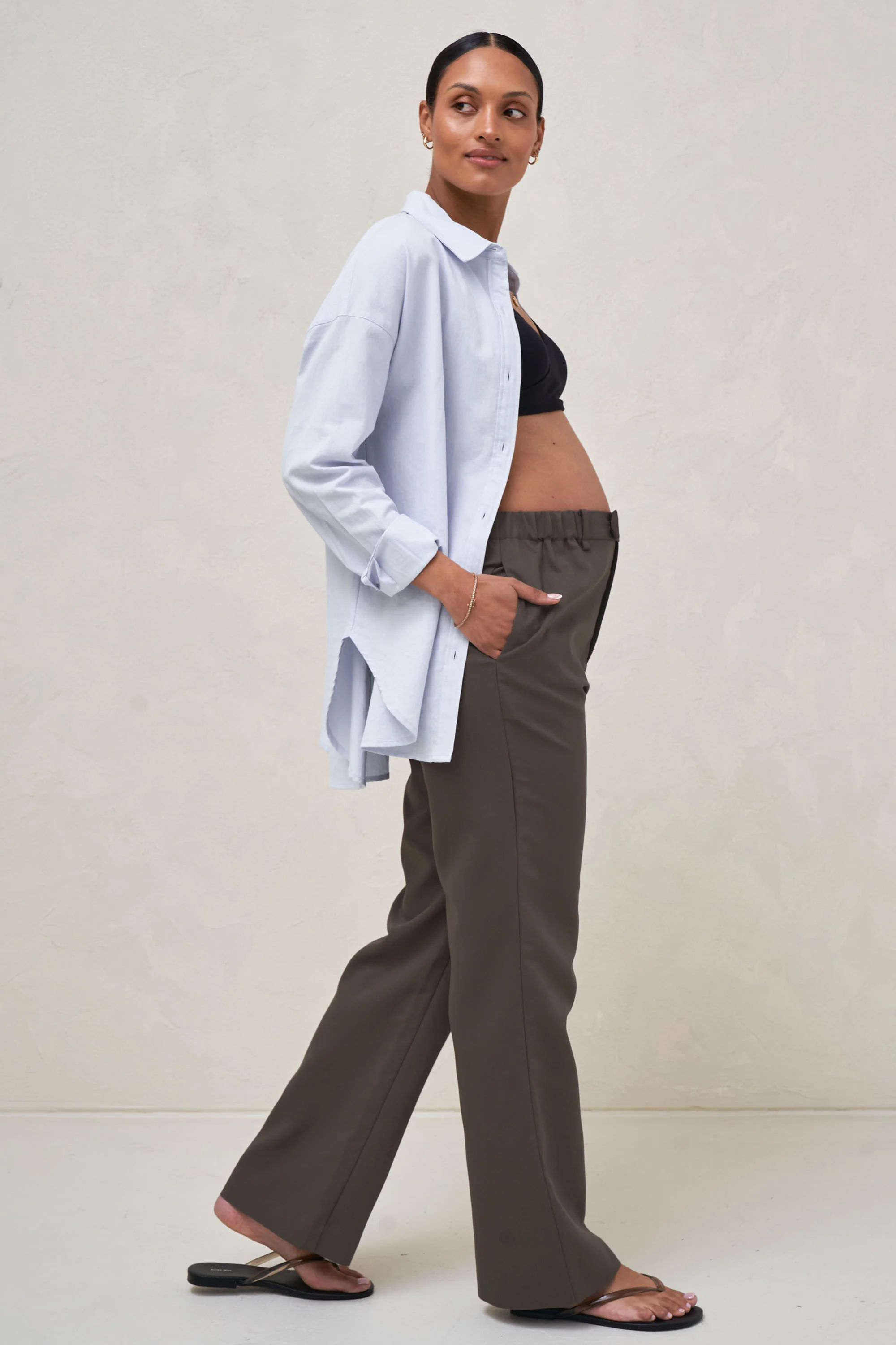 For Tomorrow Tailored Pant - Chocolate* - Image 5