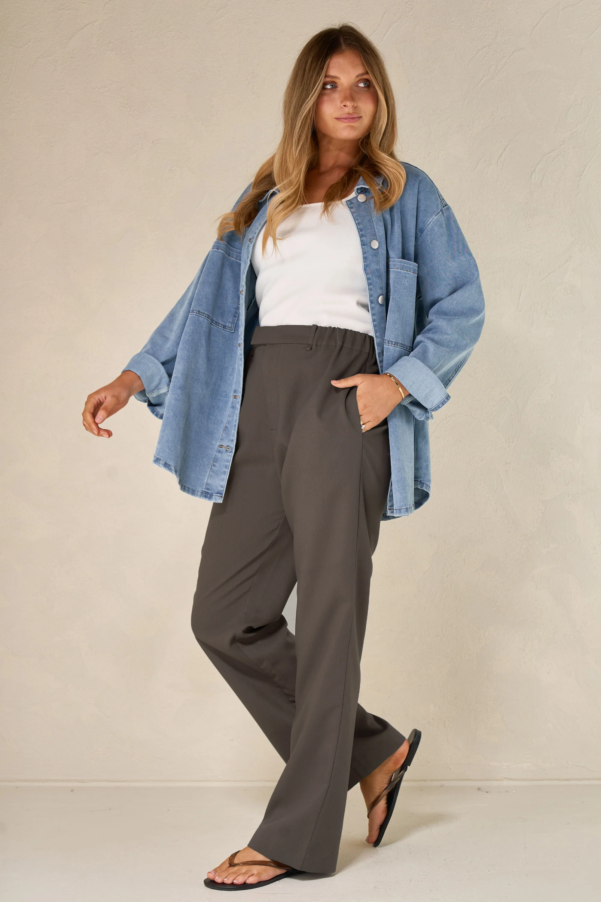 For Tomorrow Tailored Pant - Chocolate* - Image 6