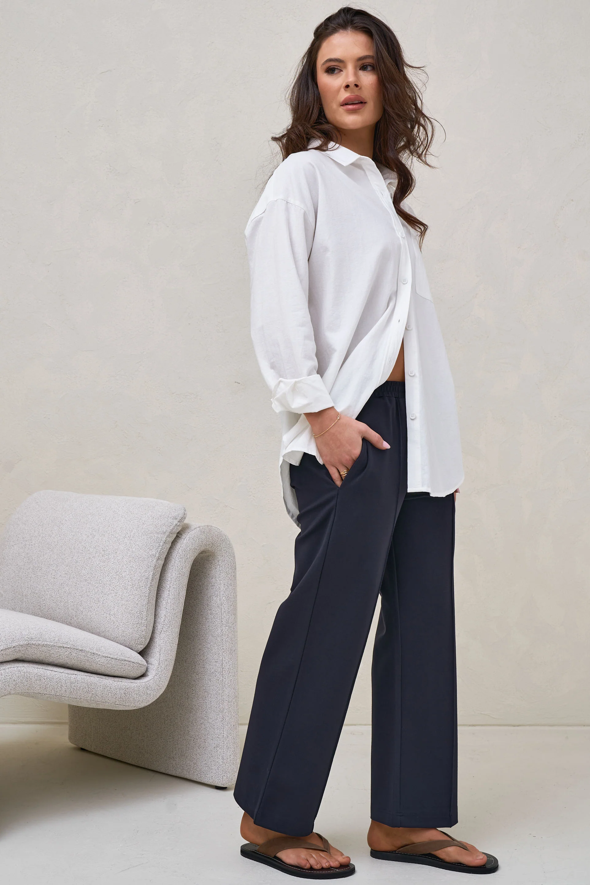 High Road Cropped Pant - Navy* - Image 6