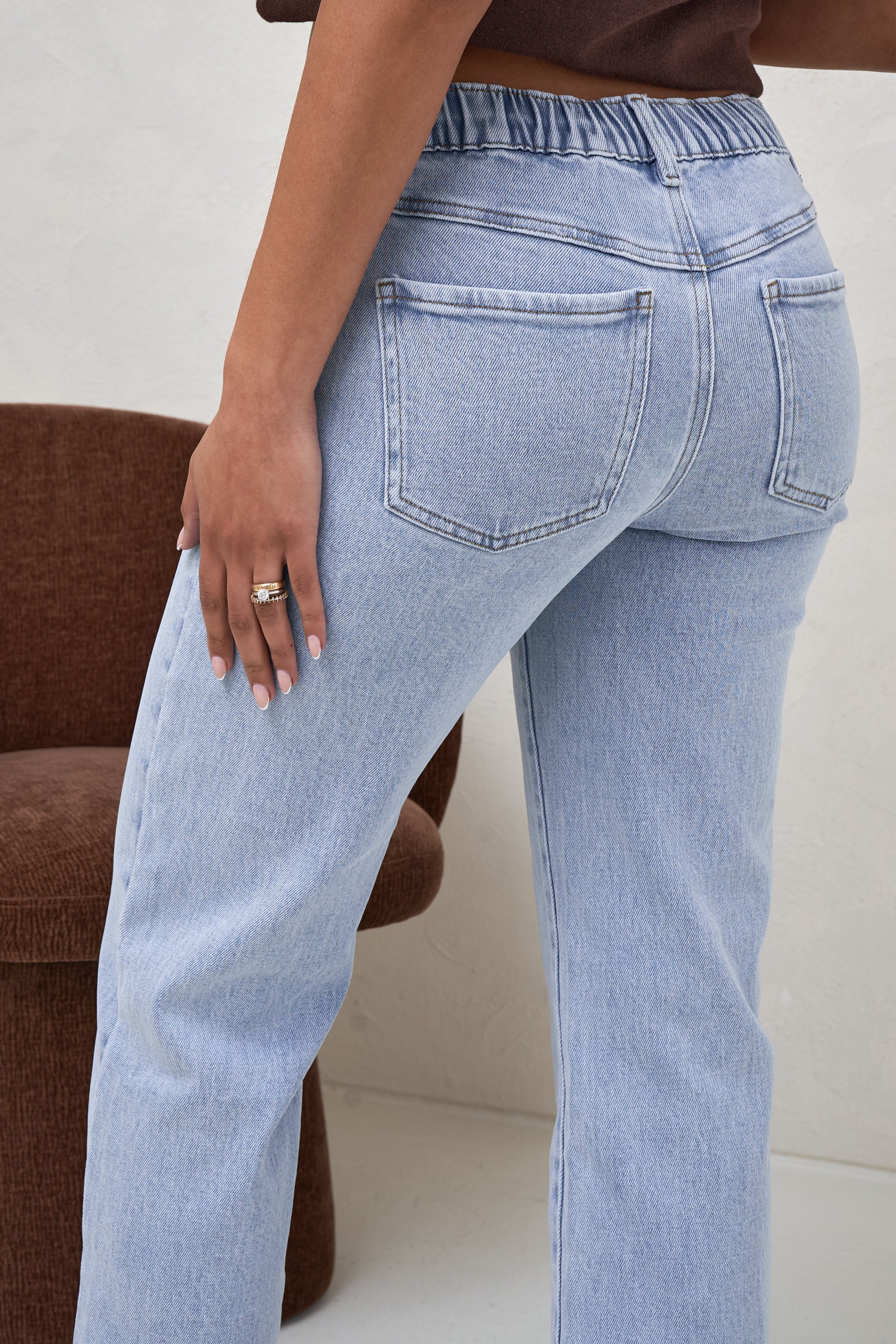 Walk The Talk Crop Wide Jean - Blue Salt - Image 3