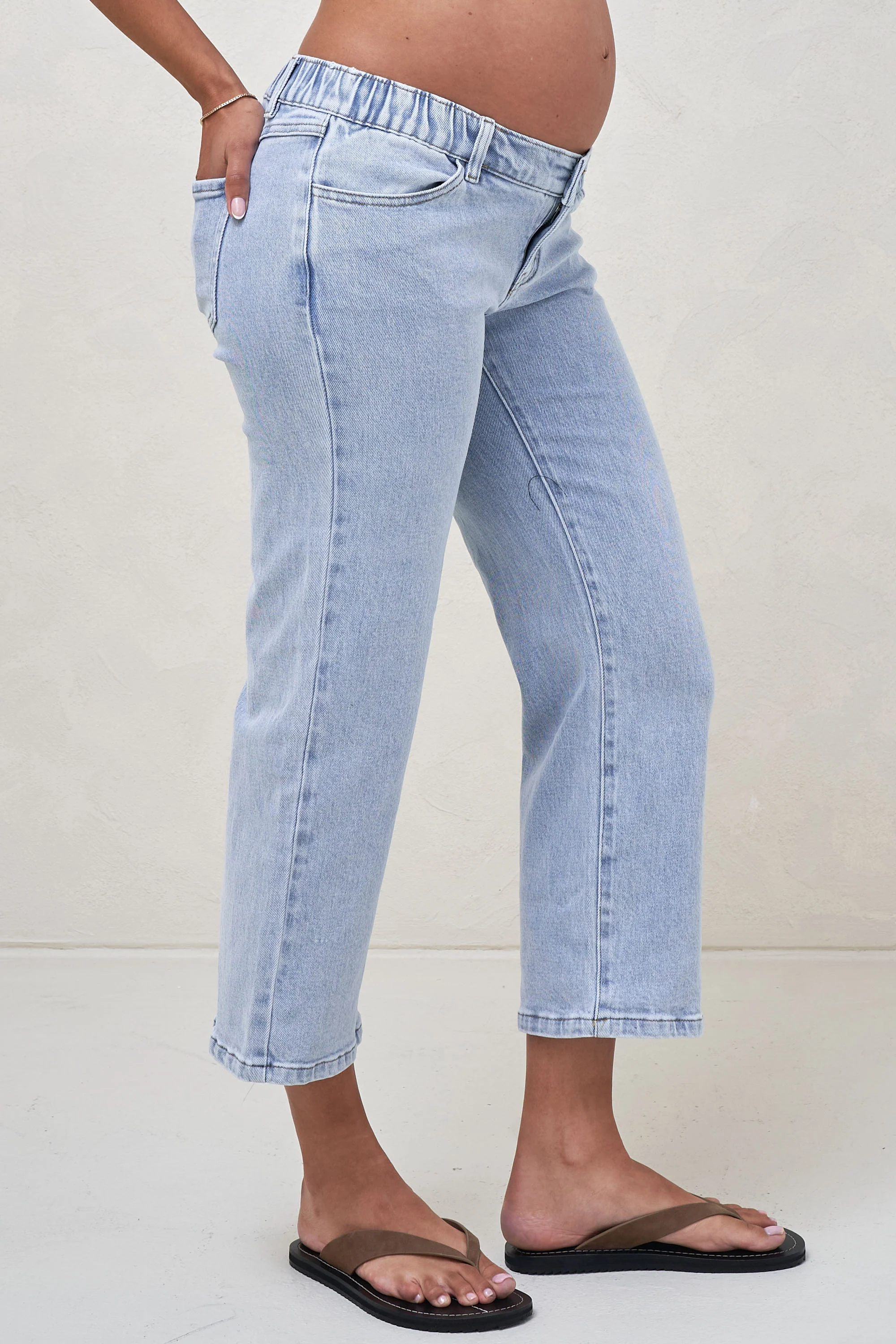 Walk The Talk Crop Wide Jean - Blue Salt - Image 5
