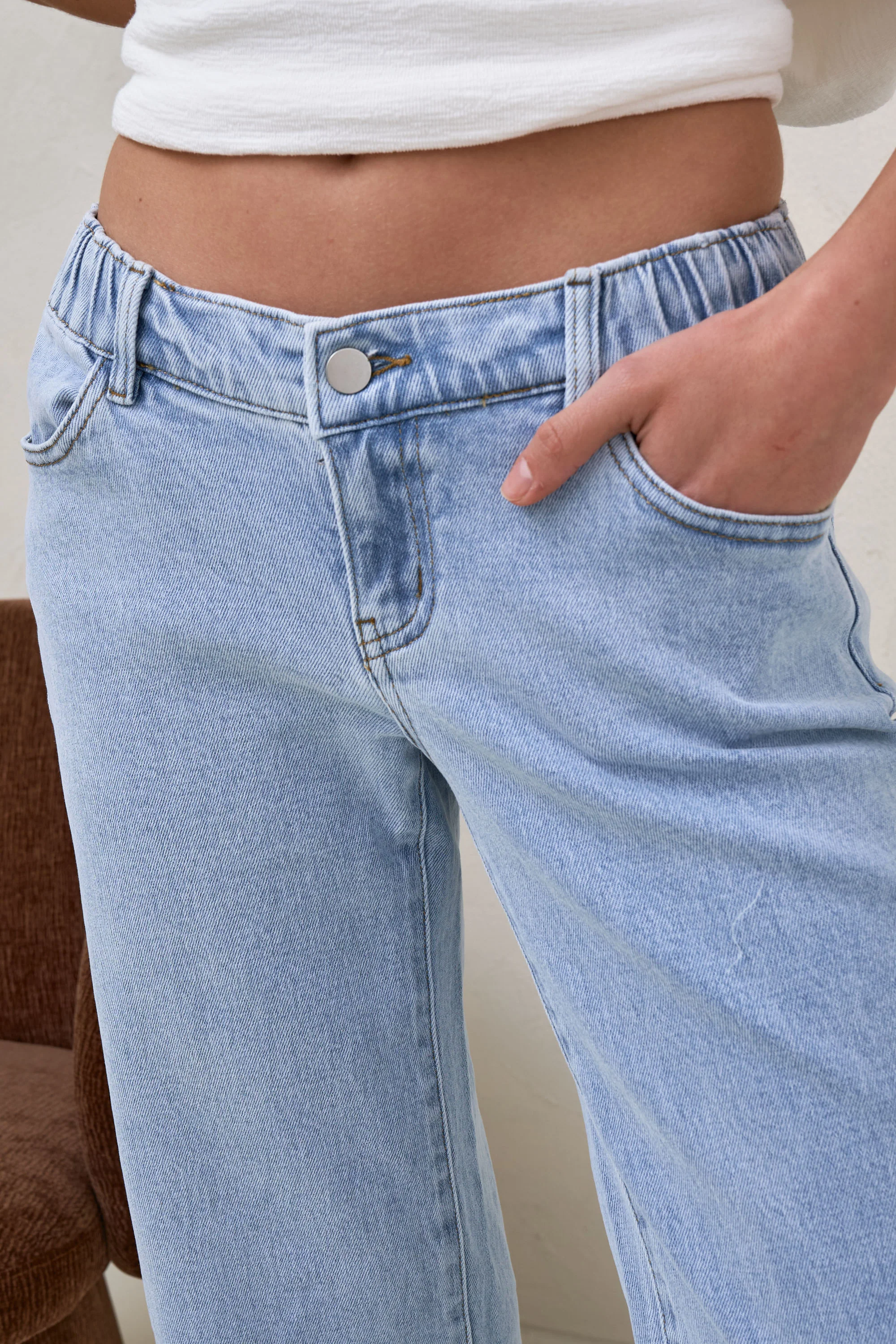 Walk The Talk Crop Wide Jean - Blue Salt - Image 7