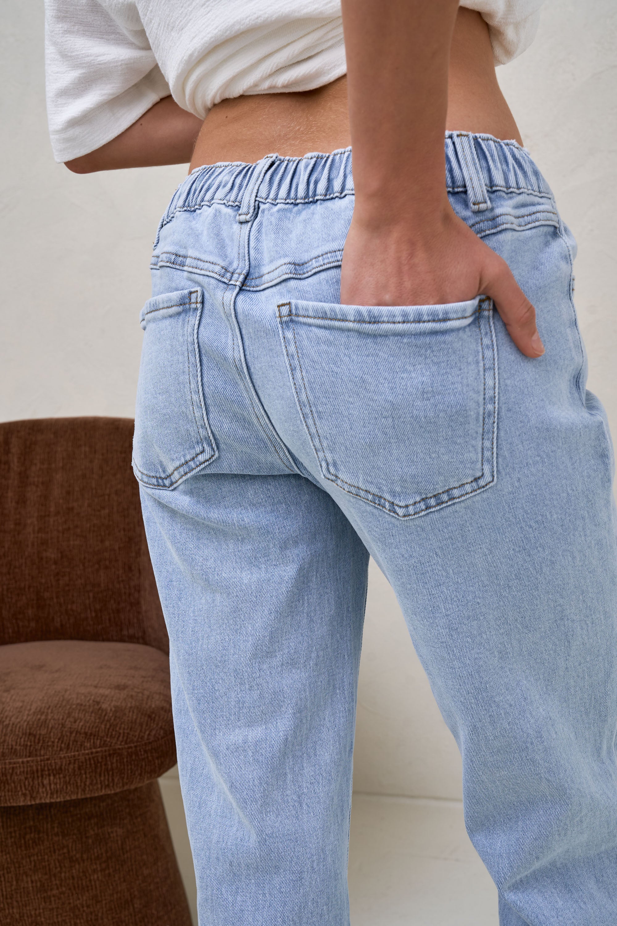 Walk The Talk Crop Wide Jean - Blue Salt - Image 9