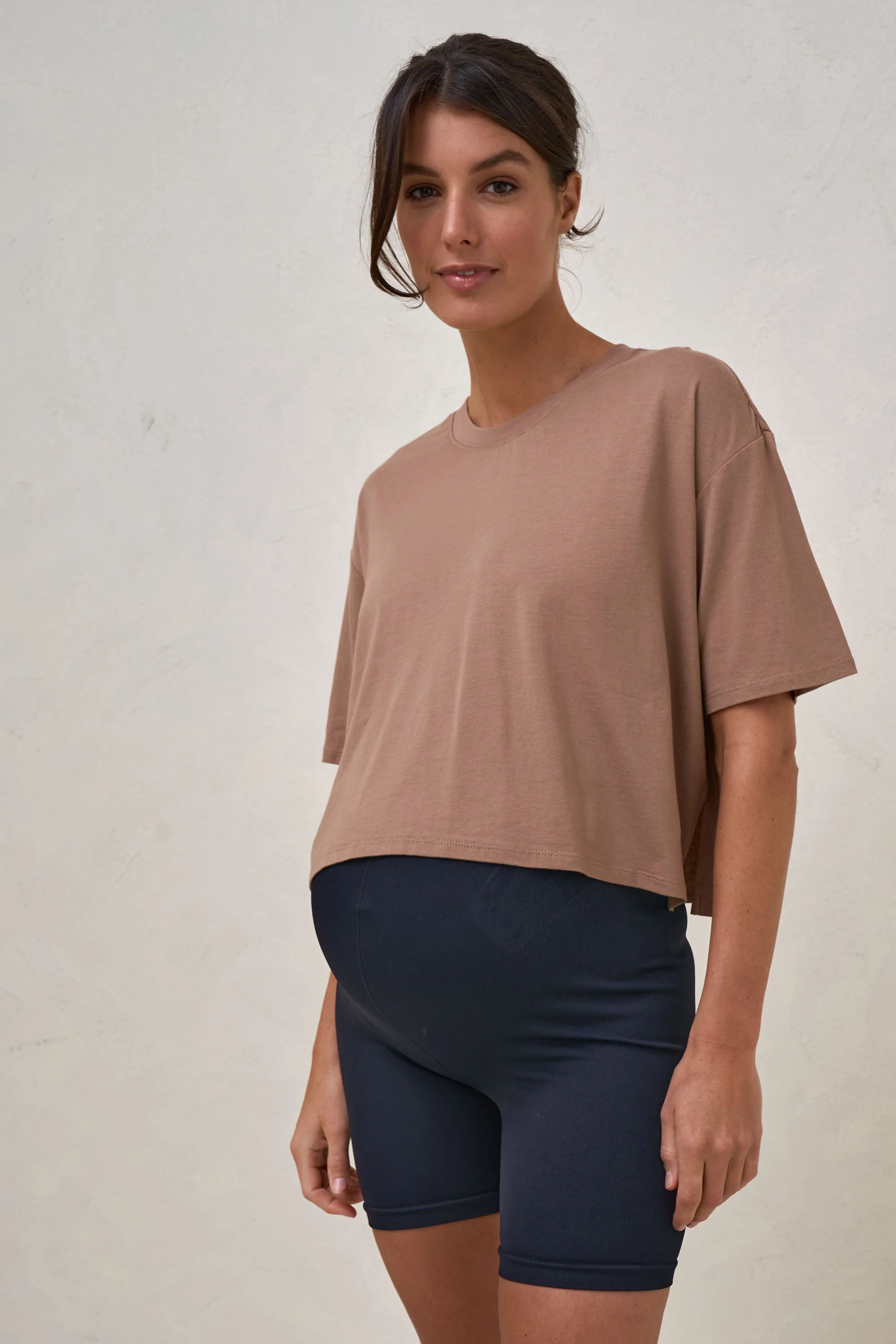 Into It Crop Tee - Brown* - Image 2