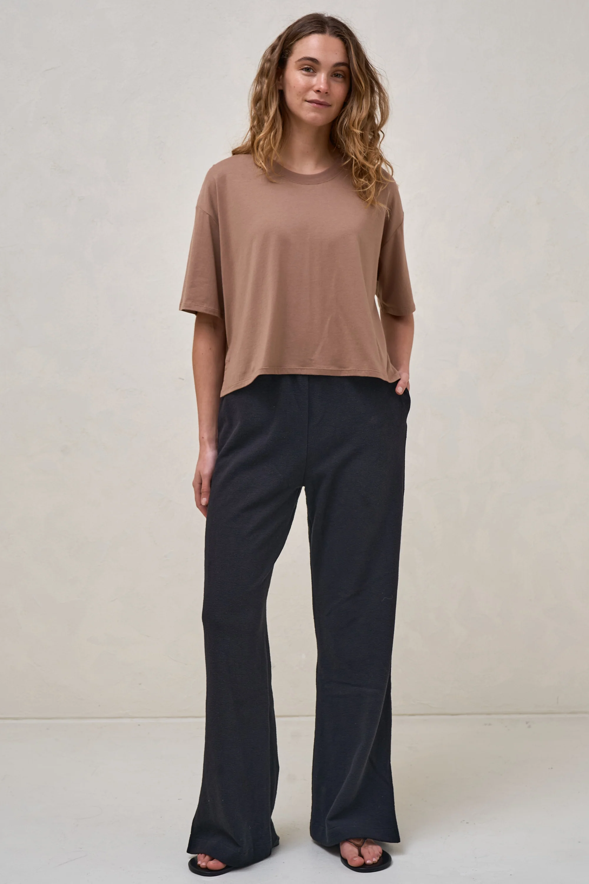 Into It Crop Tee - Brown* - Image 8