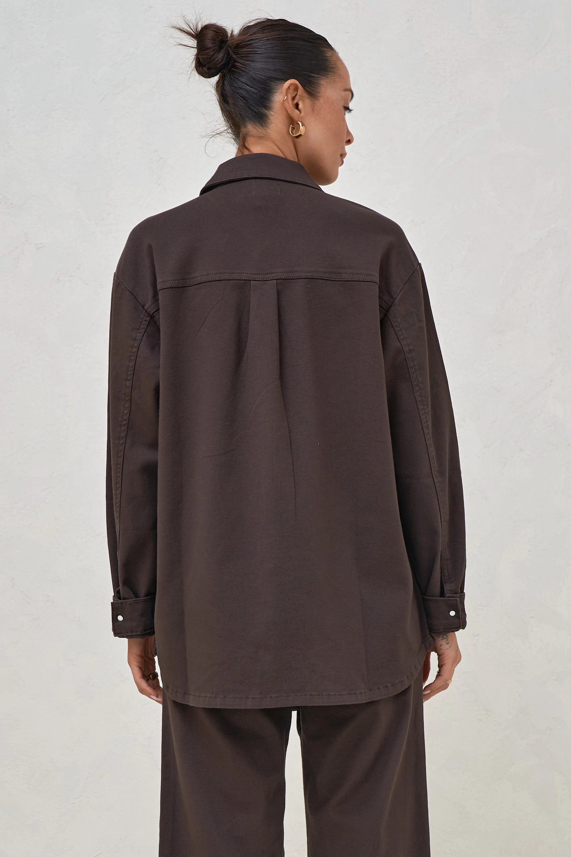 Frequent Denim Shirt - Chocolate - Image 3