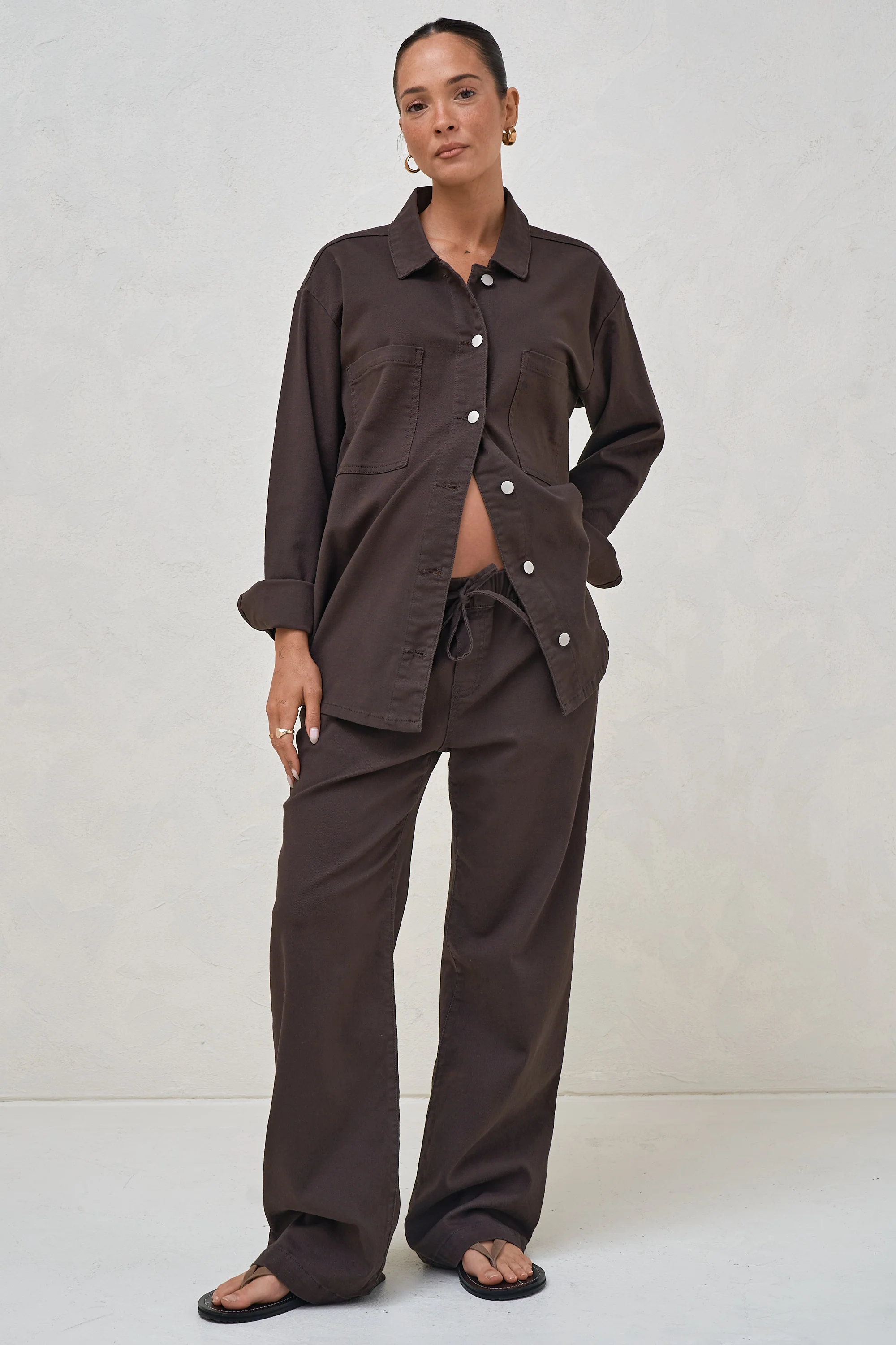 Frequent Denim Shirt - Chocolate - Image 5
