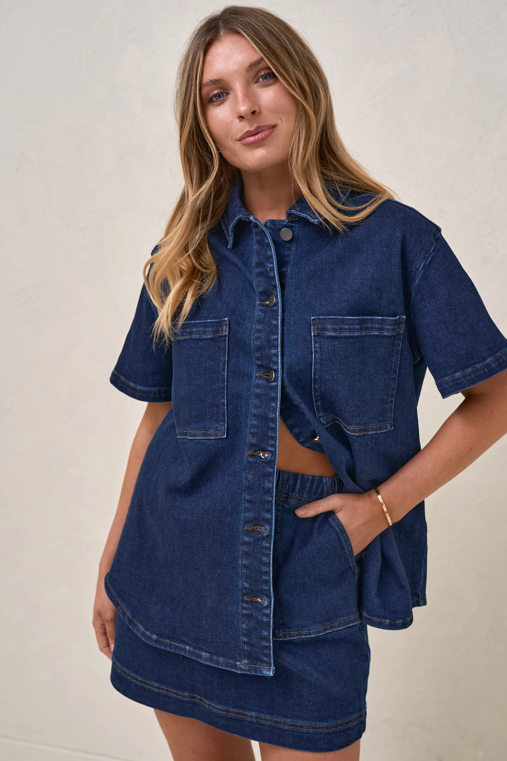 Daybreak Short Sleeve Shirt - Indigo - Image 6