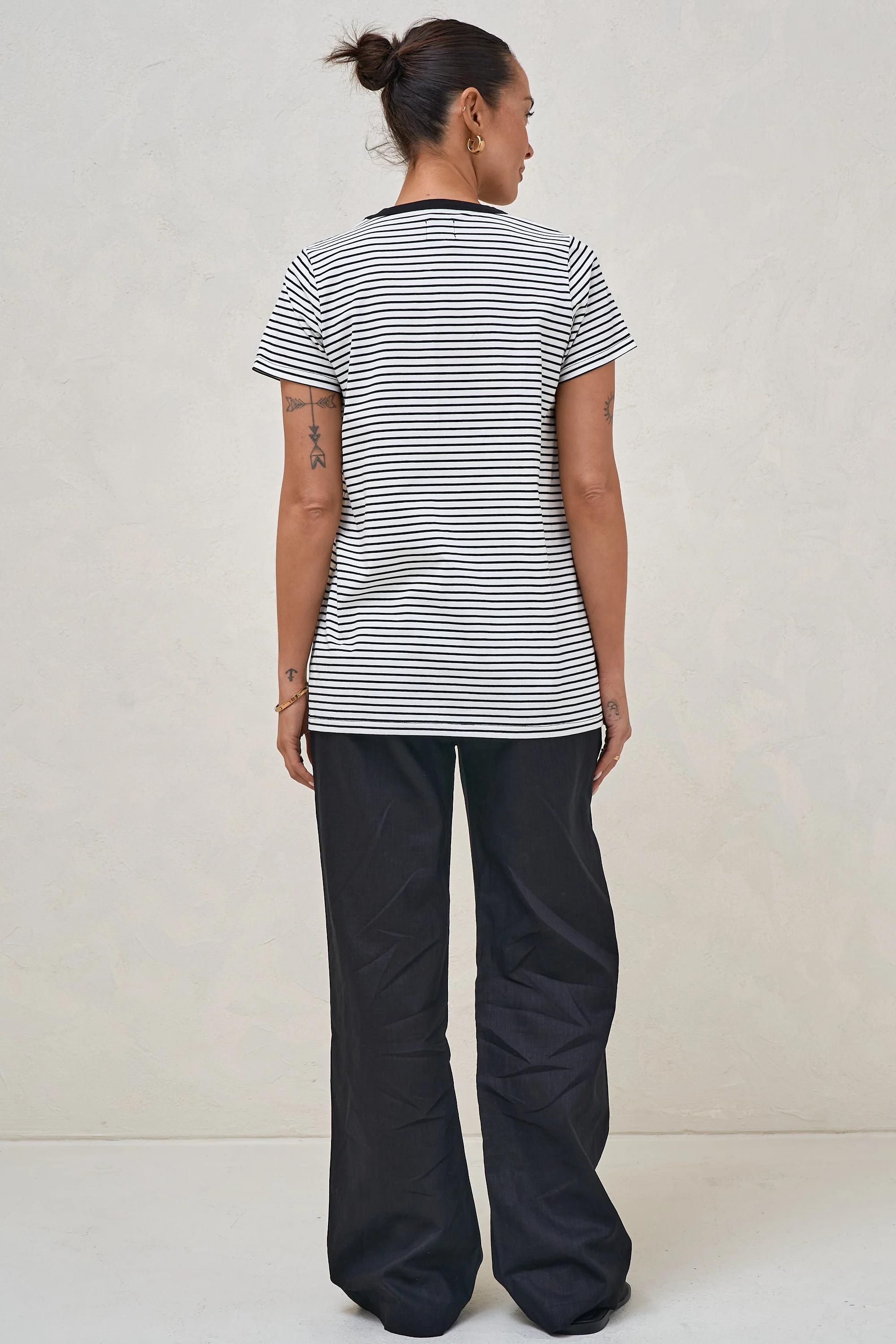 Homebase Tee - Wht/Blk Stripe - Image 3
