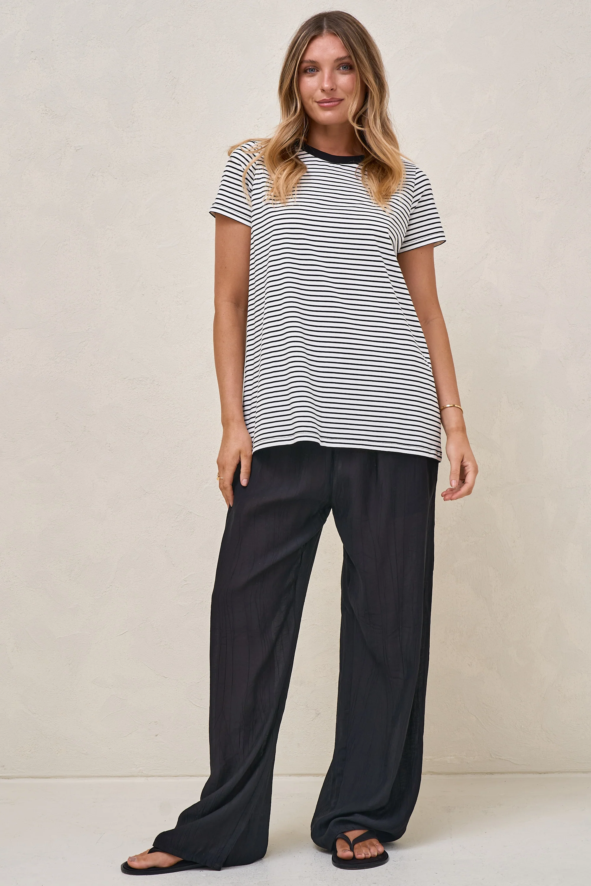 Homebase Tee - Wht/Blk Stripe - Image 7