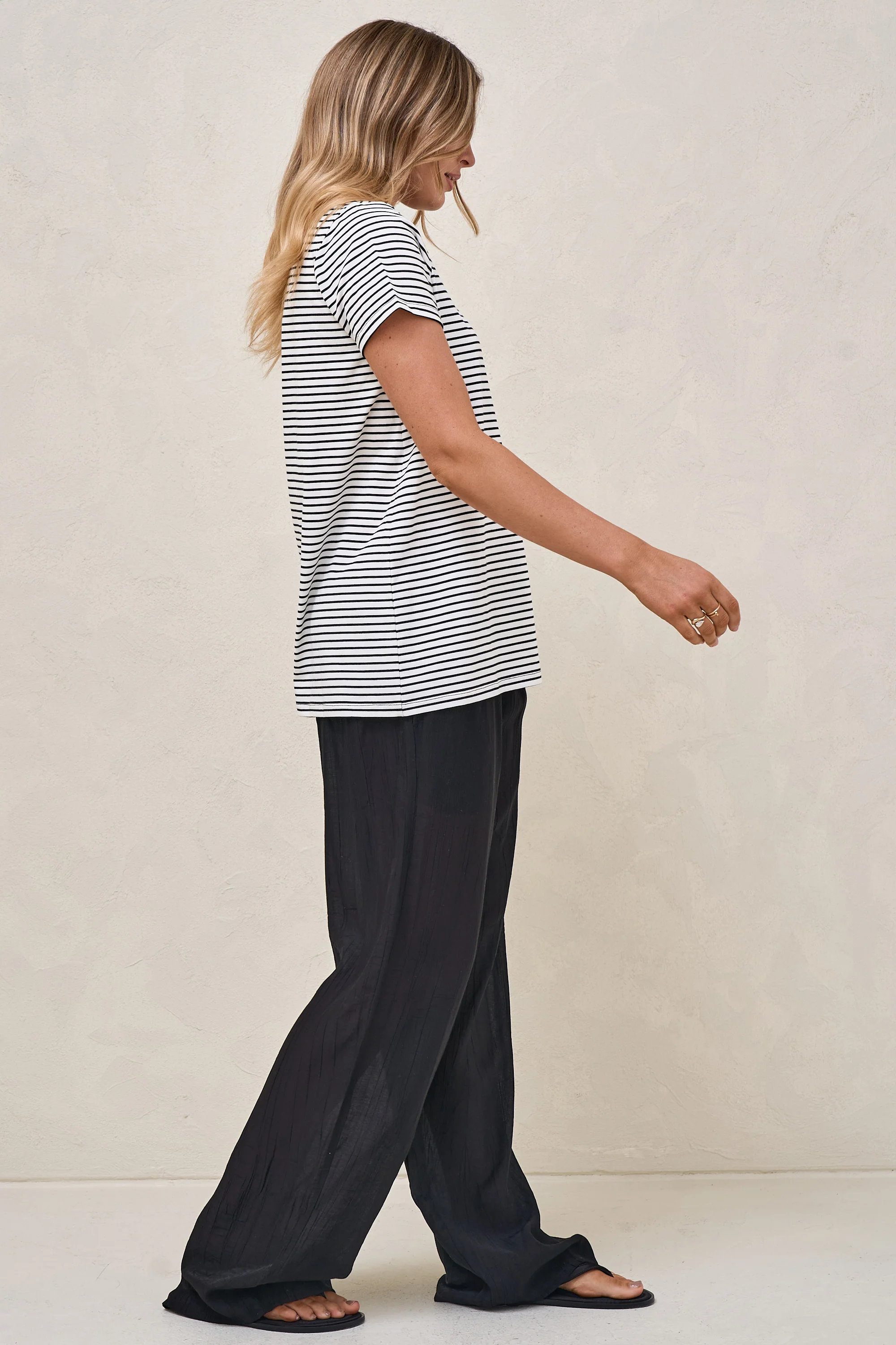 Homebase Tee - Wht/Blk Stripe - Image 8