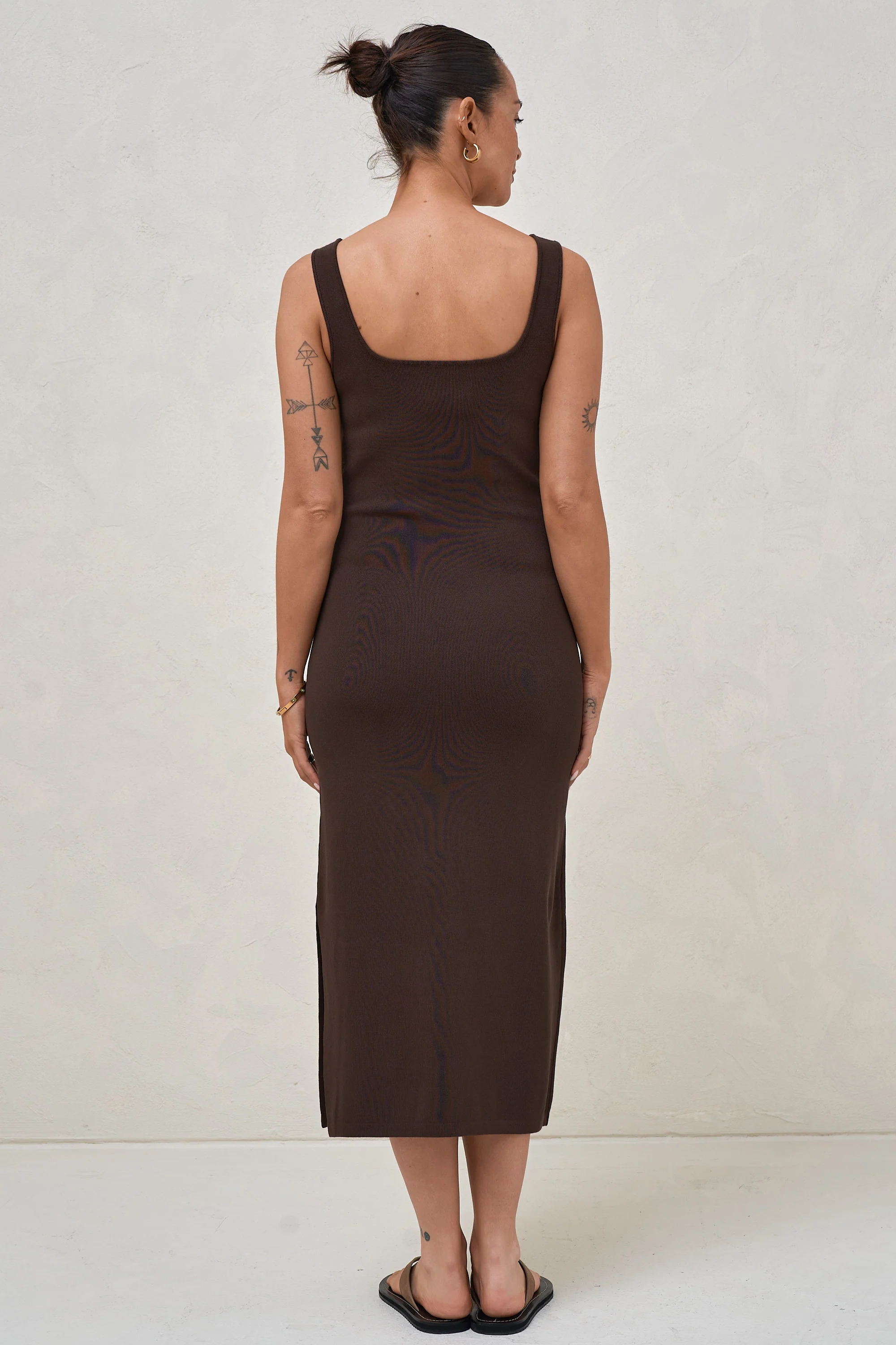 About That Base Nursing Dress - Chocolate - Image 3