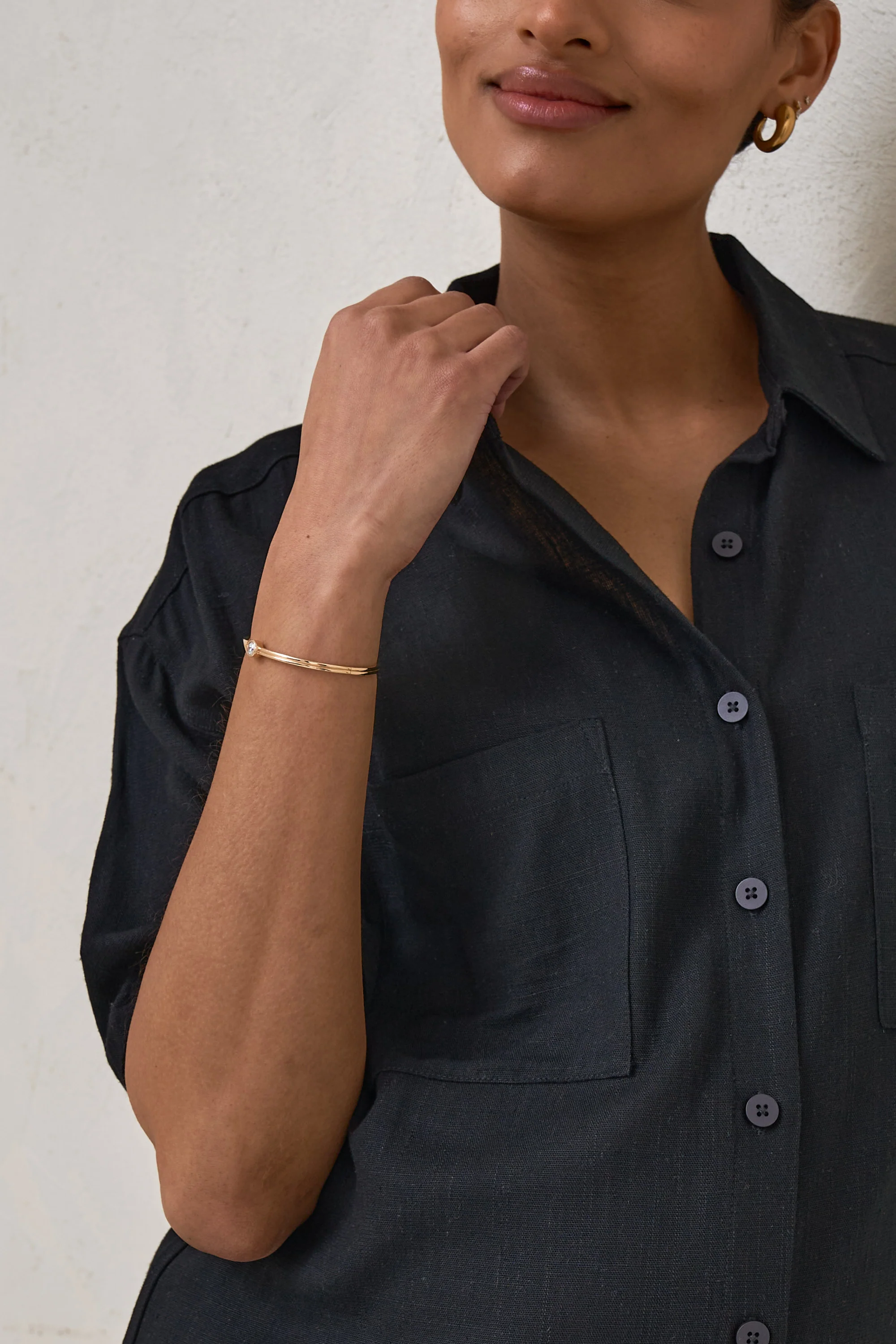 Rest Easy Linen Dress - Black - Image 4