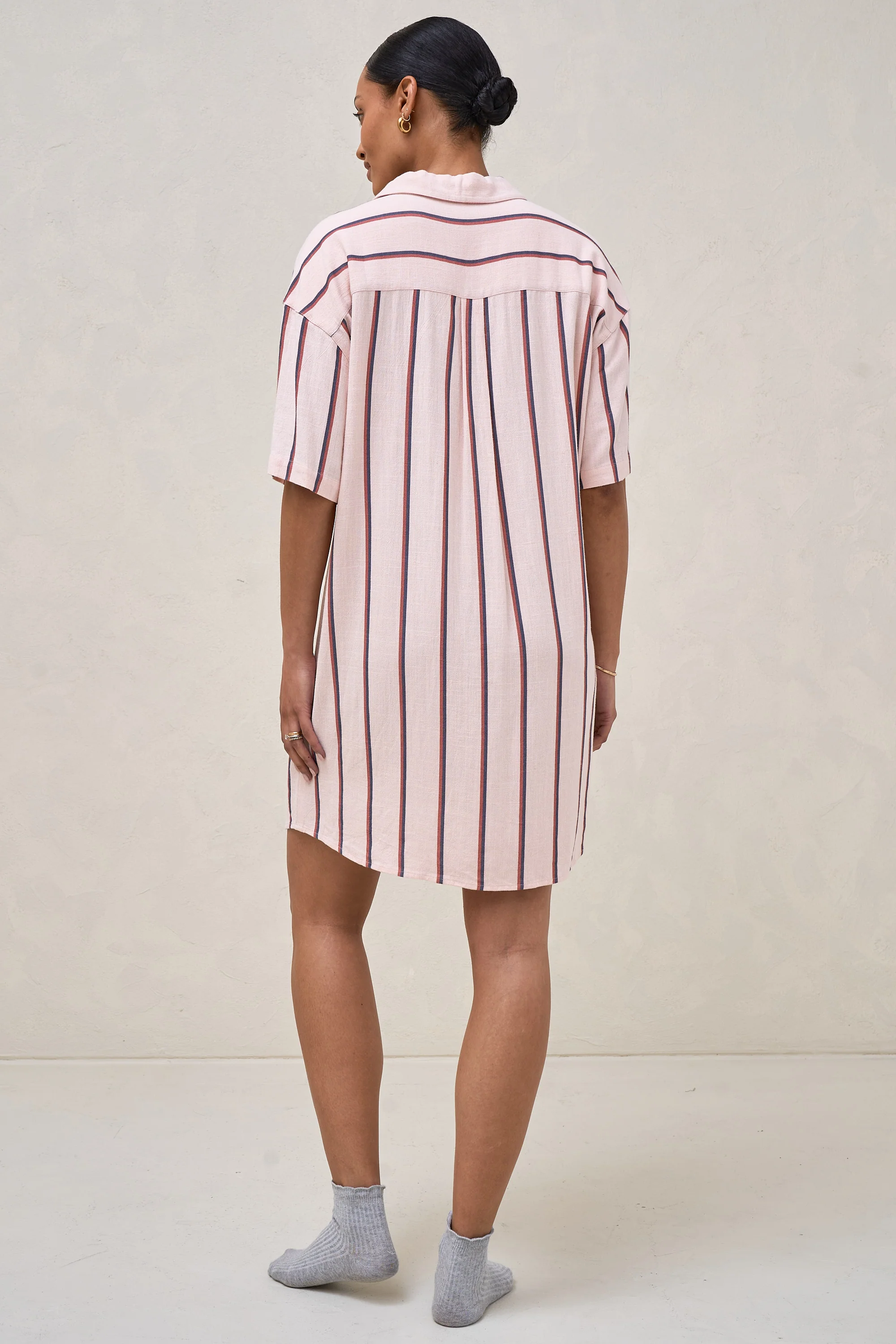 Rest Easy Linen Dress - Stripe - Image 3