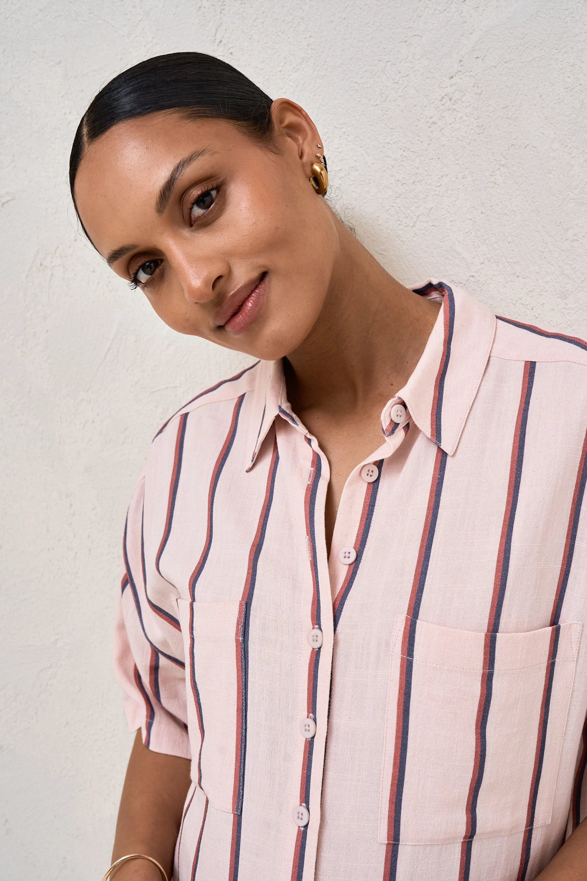 Rest Easy Linen Dress - Stripe - Image 4
