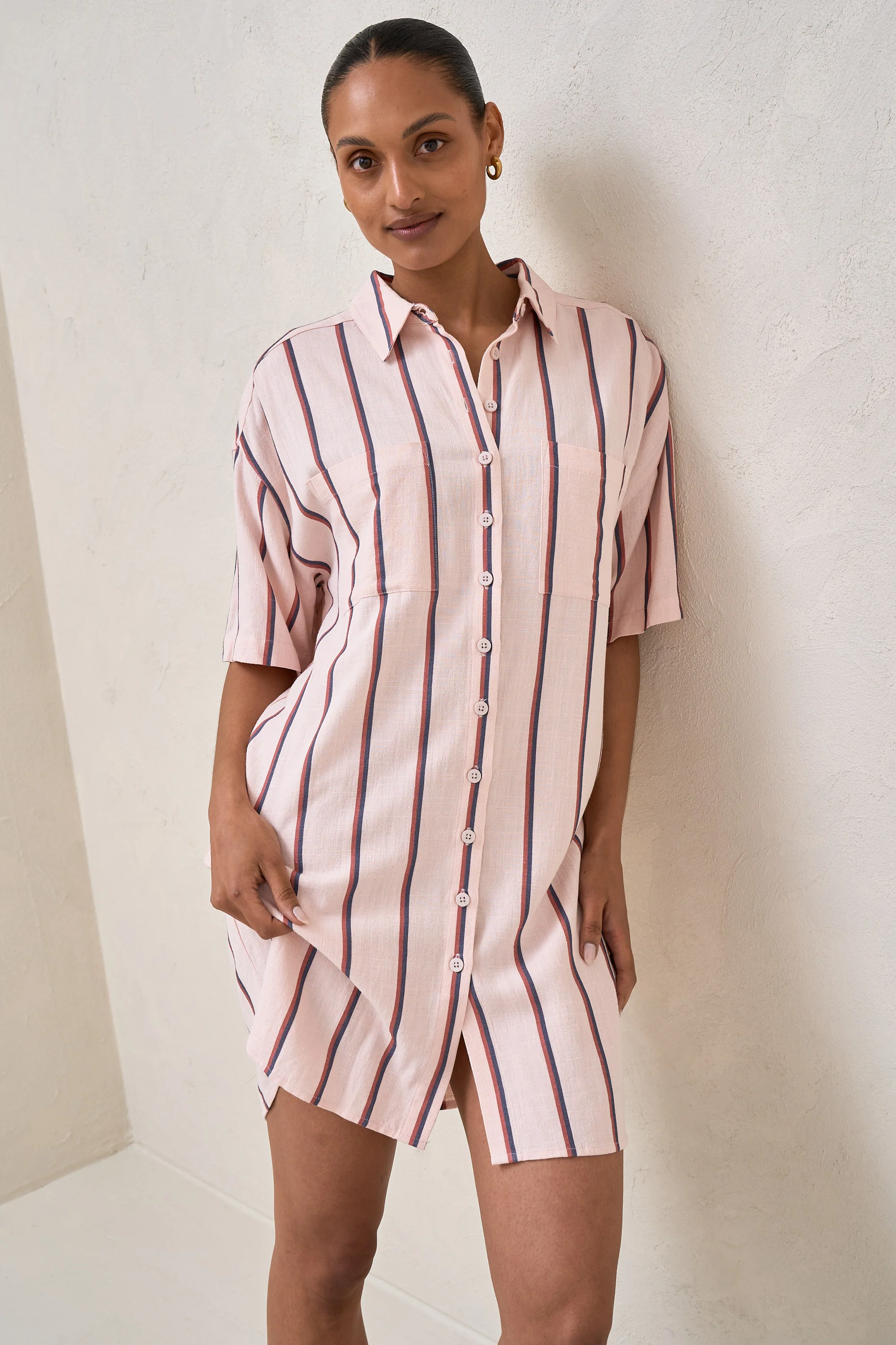 Rest Easy Linen Dress - Stripe - Image 7