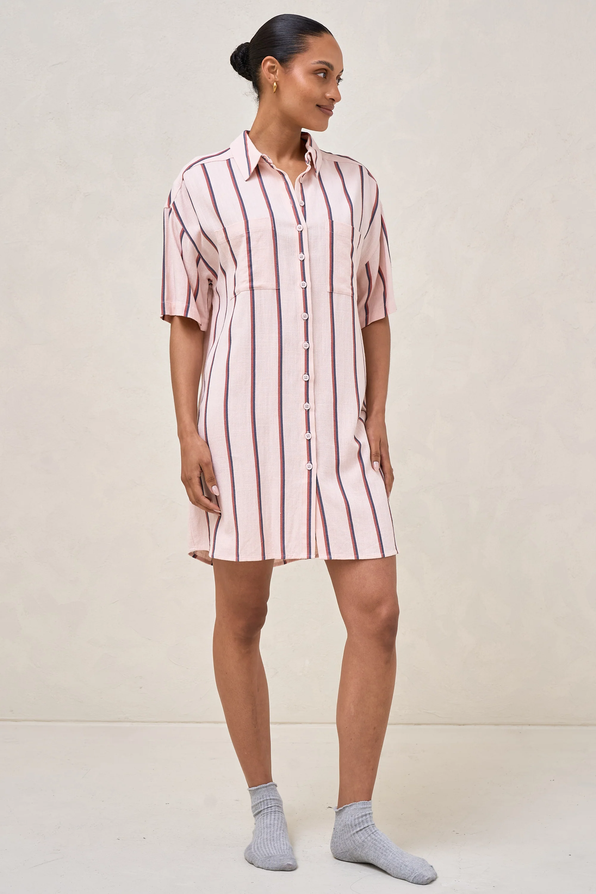 Rest Easy Linen Dress - Stripe - Image 8