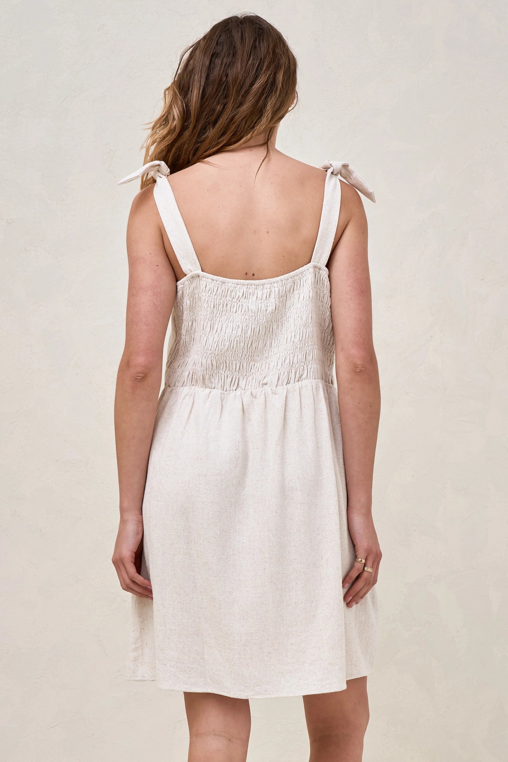 Breeze Along Mini Dress - Natural Fleck - Image 8