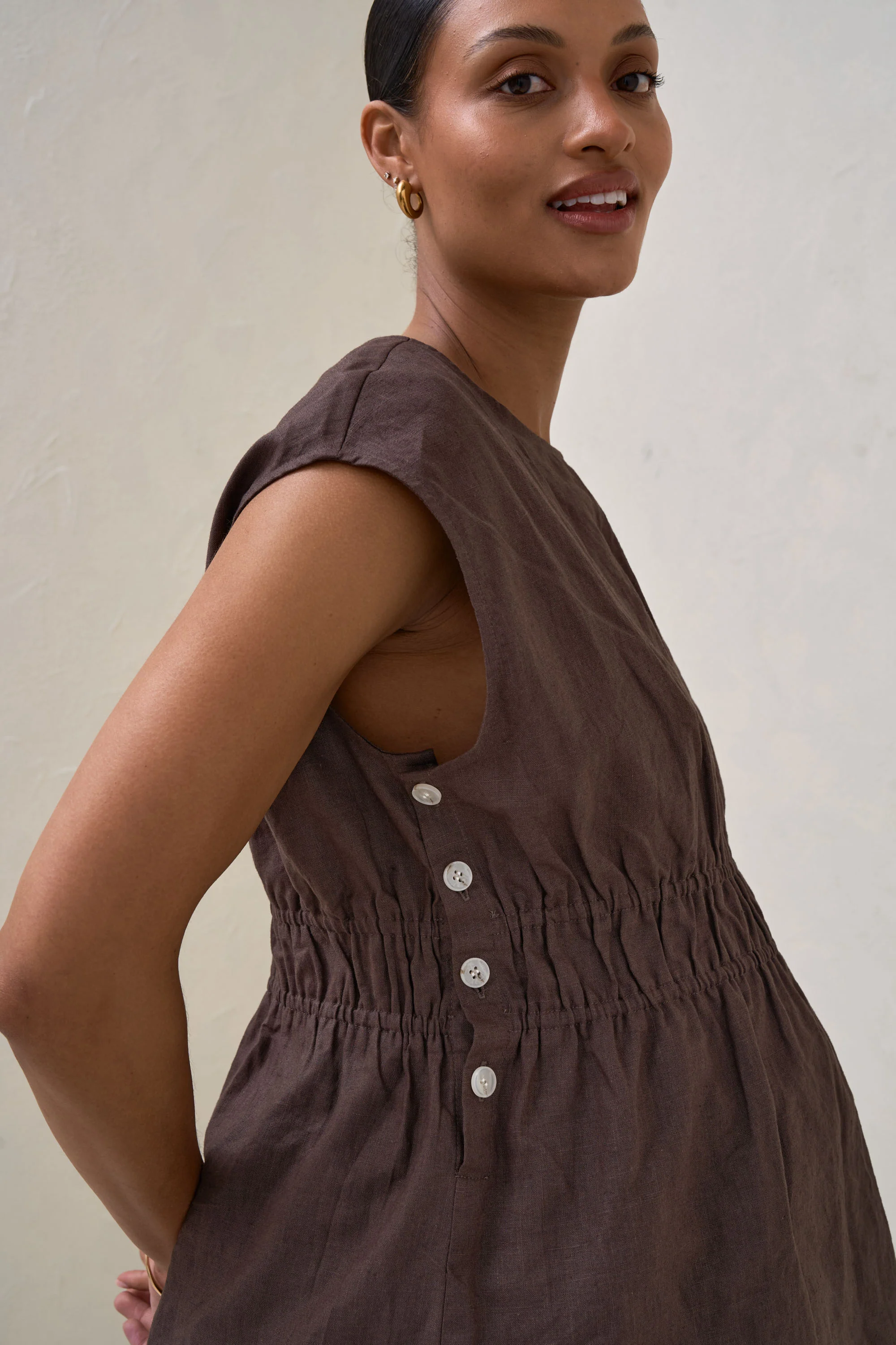 Timeless Button-Side Top - Chocolate - Image 5