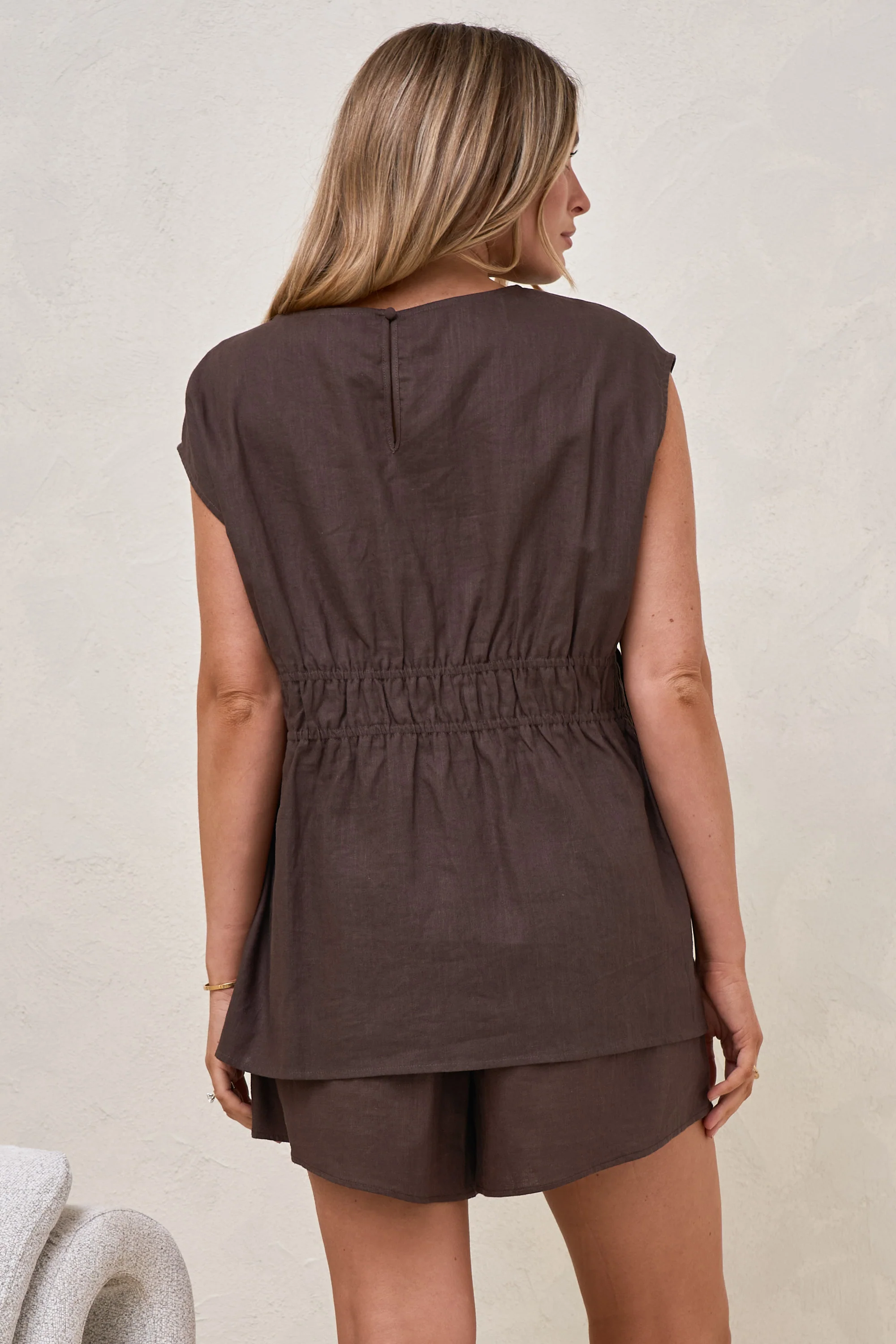 Timeless Button-Side Top - Chocolate - Image 9