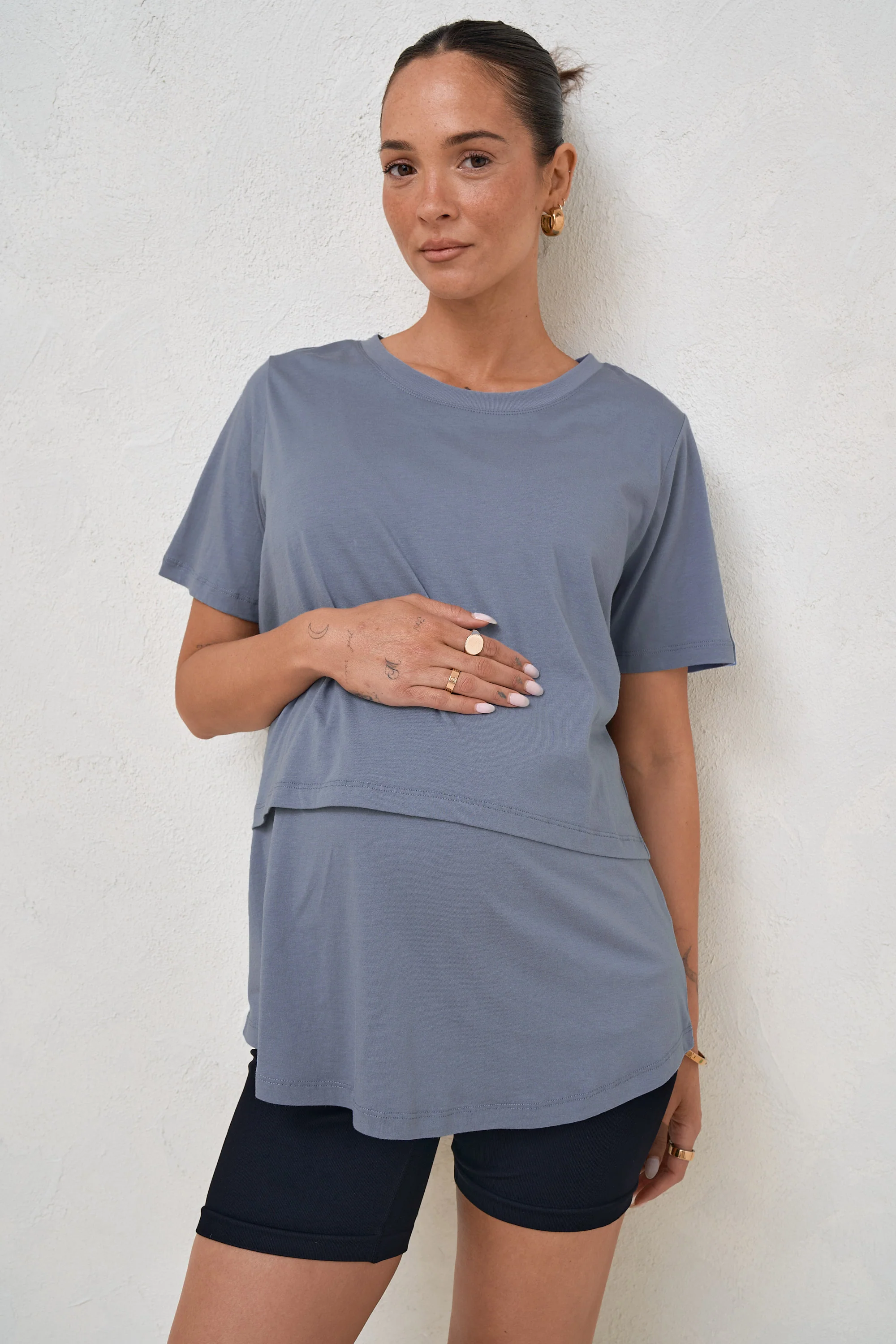 Me And You Nursing Tee - Blue - Image 5