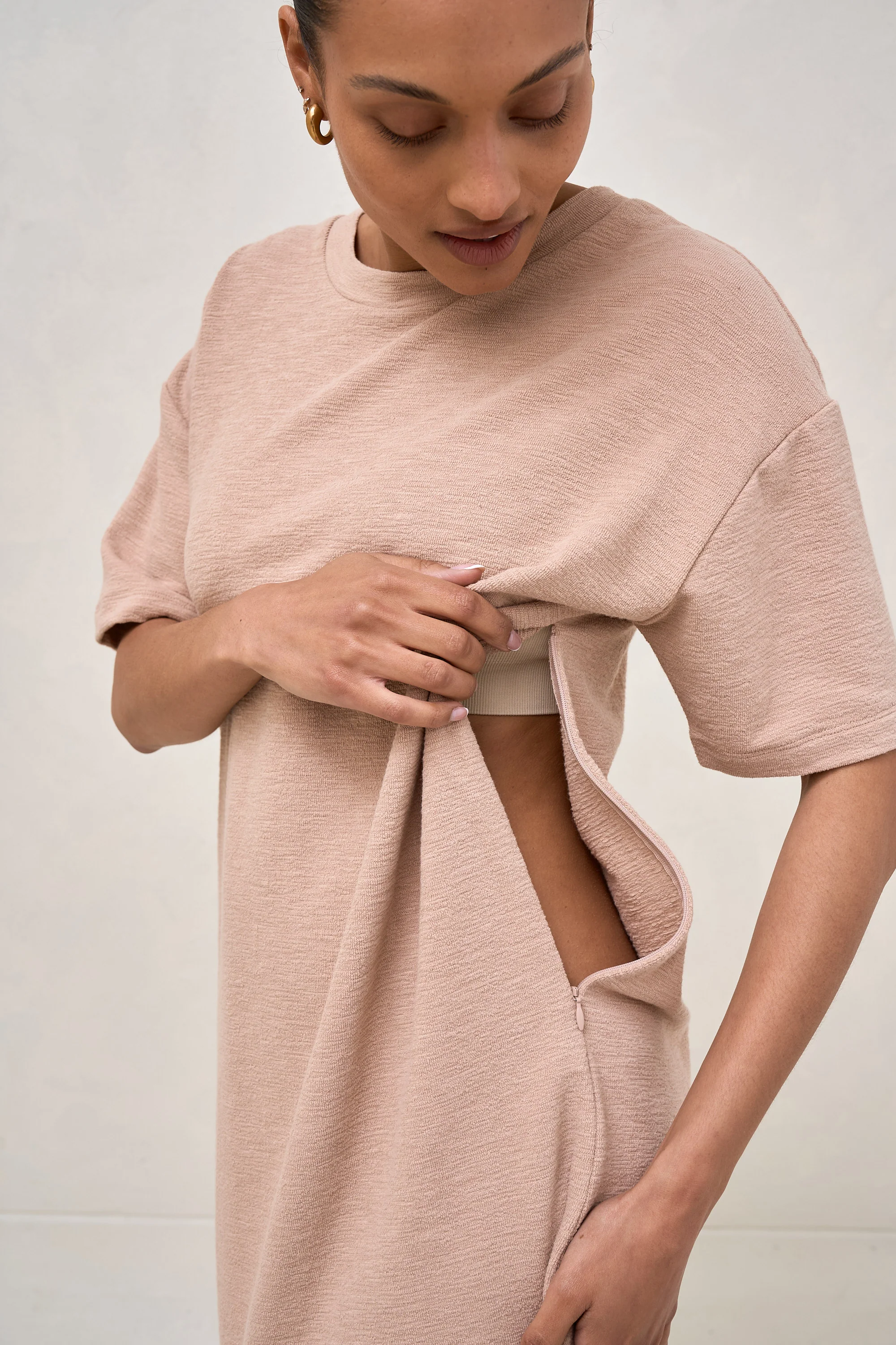 Whats Next Nursing Dress - Mocha - Image 8