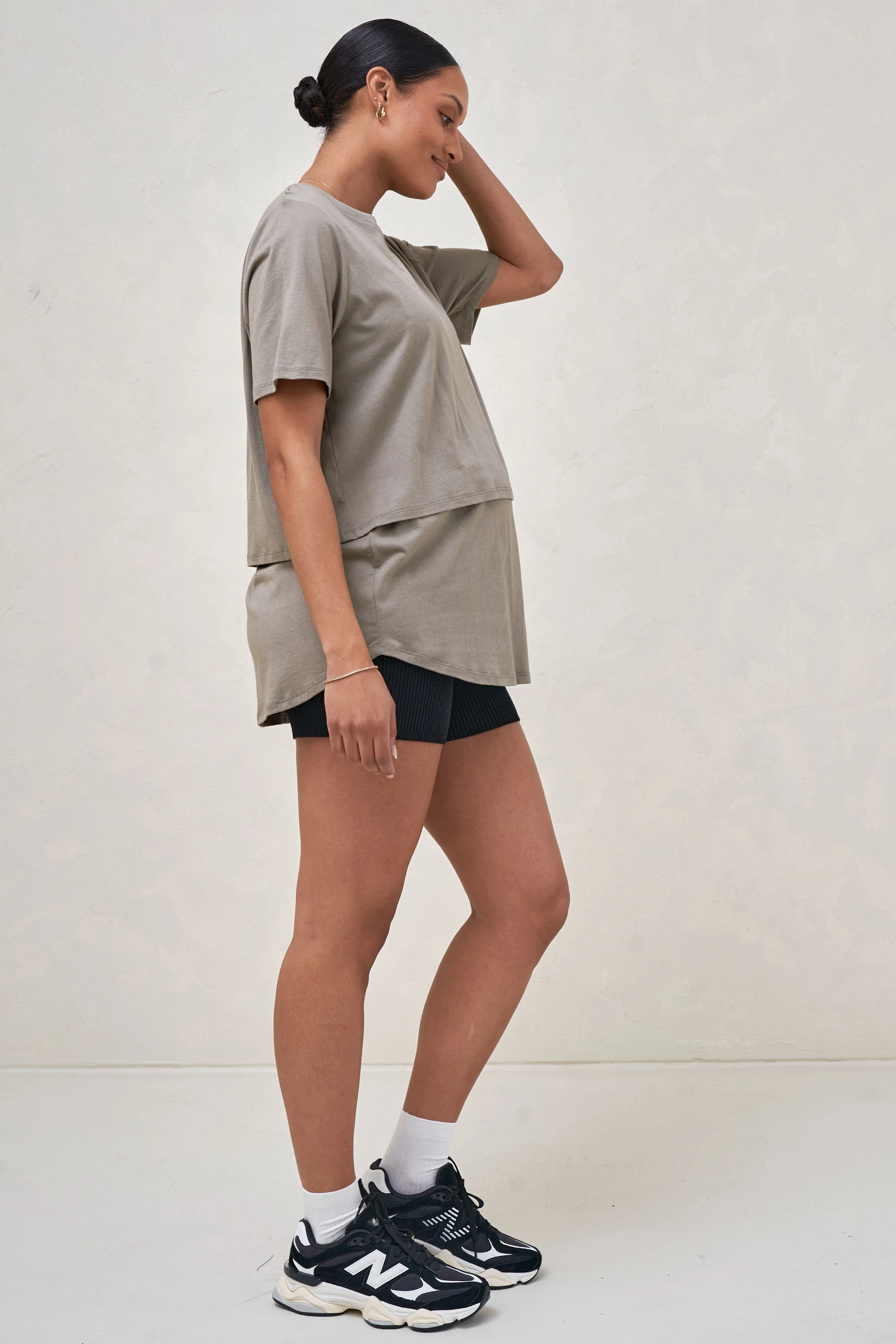 Me And You Nursing Tee - Khaki - Image 5