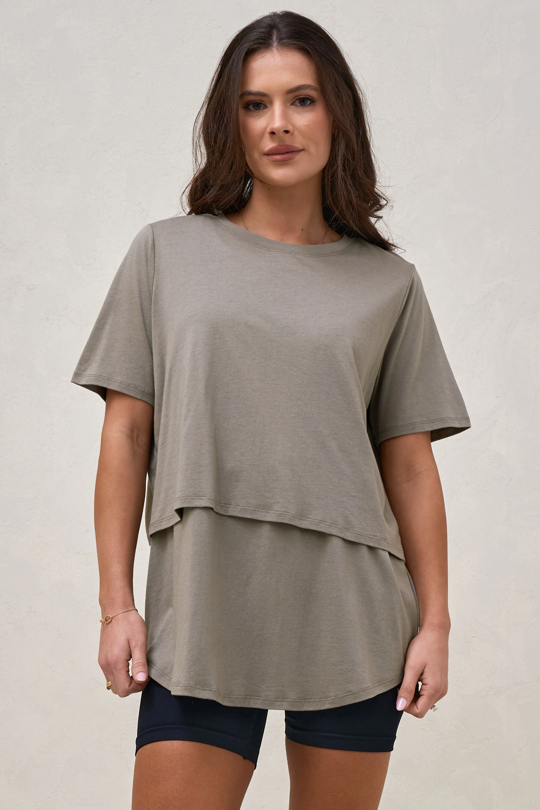 Me And You Nursing Tee - Khaki - Image 6