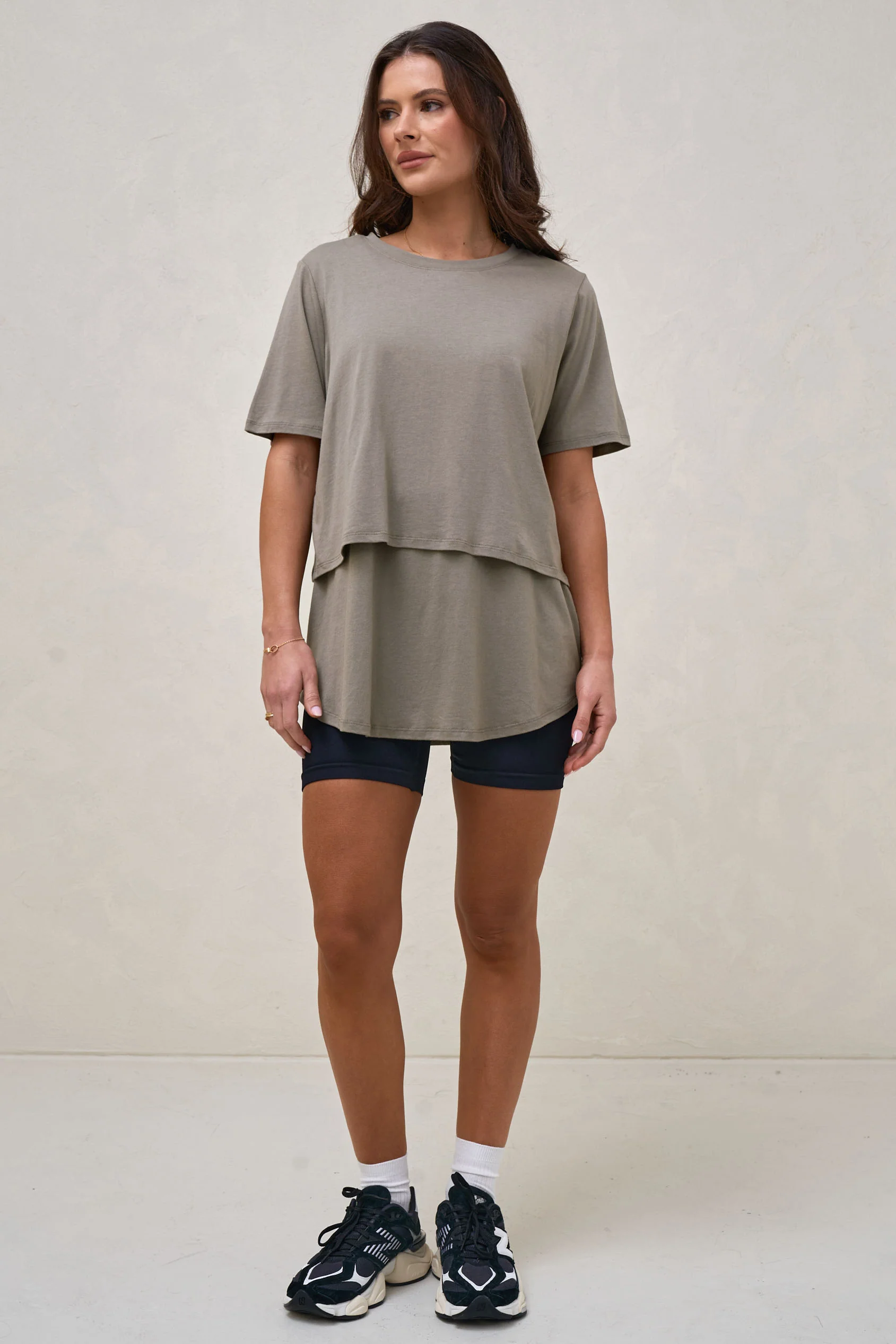 Me And You Nursing Tee - Khaki - Image 7