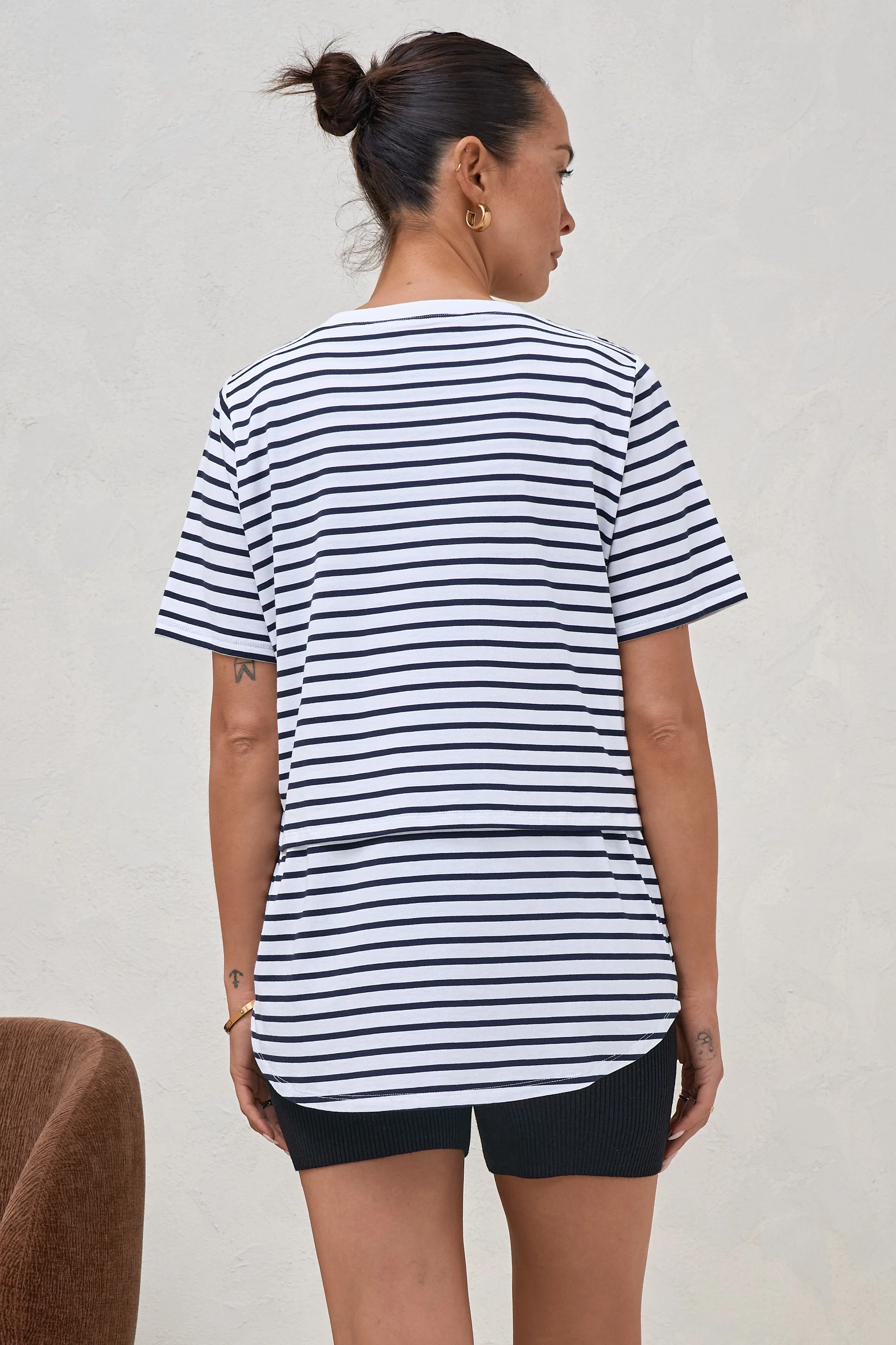 Me And You Nursing Tee - Stripe - Image 3